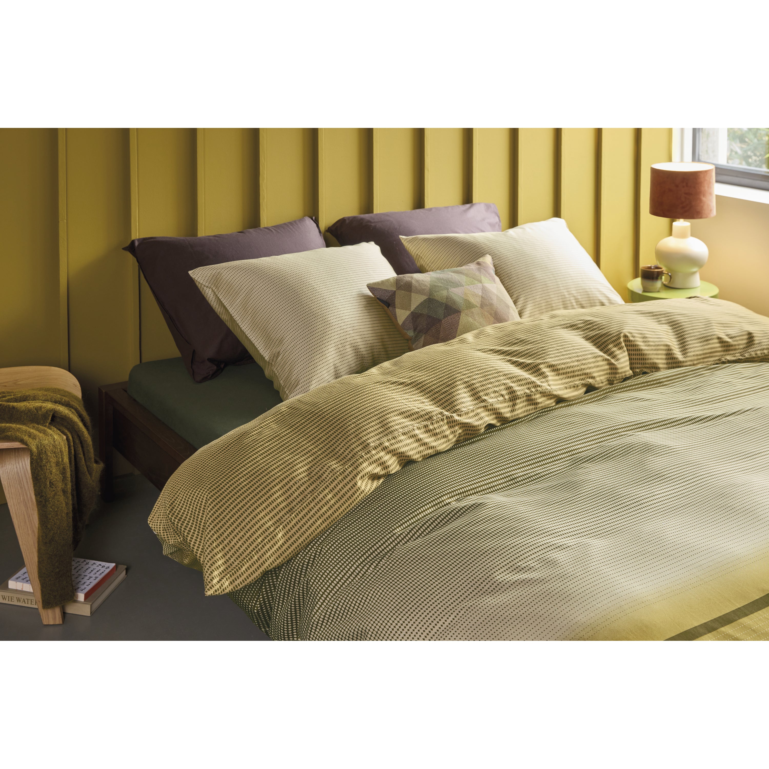 Beddinghouse Jenn Groen Dekbedovertrek 200 x 200/220 cm