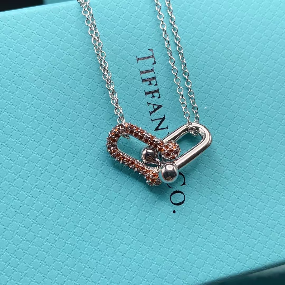 Tiffany Large Double Link Pendant Necklace - Original Replica Club