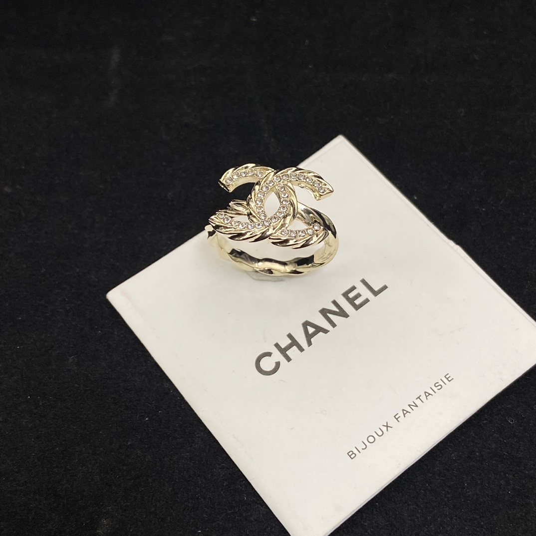 Chanel Dainty Diamond Paved Coco Ring - Original Replica Club