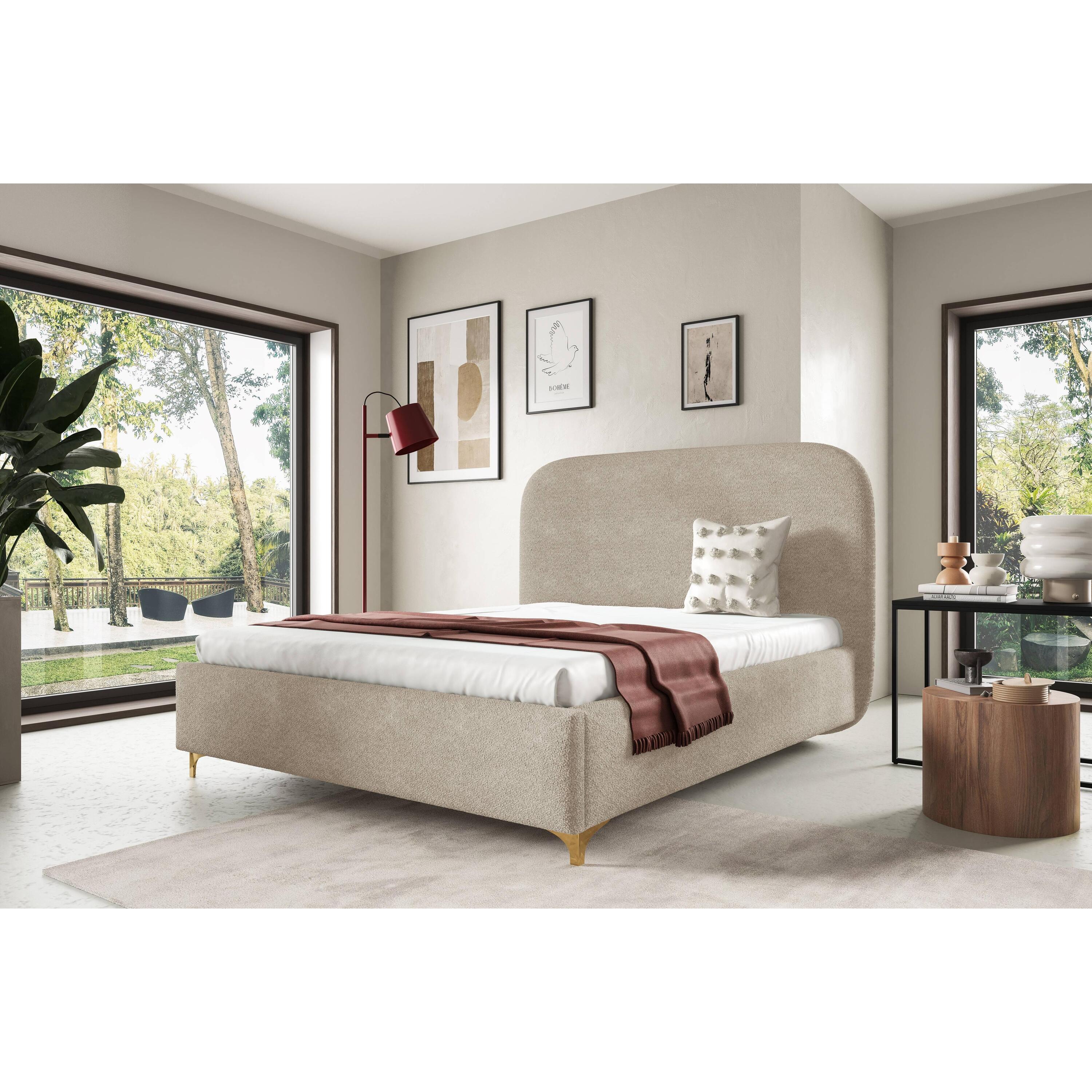 by fonQ Aura Bedframe - 160 x 200 cm - Zand