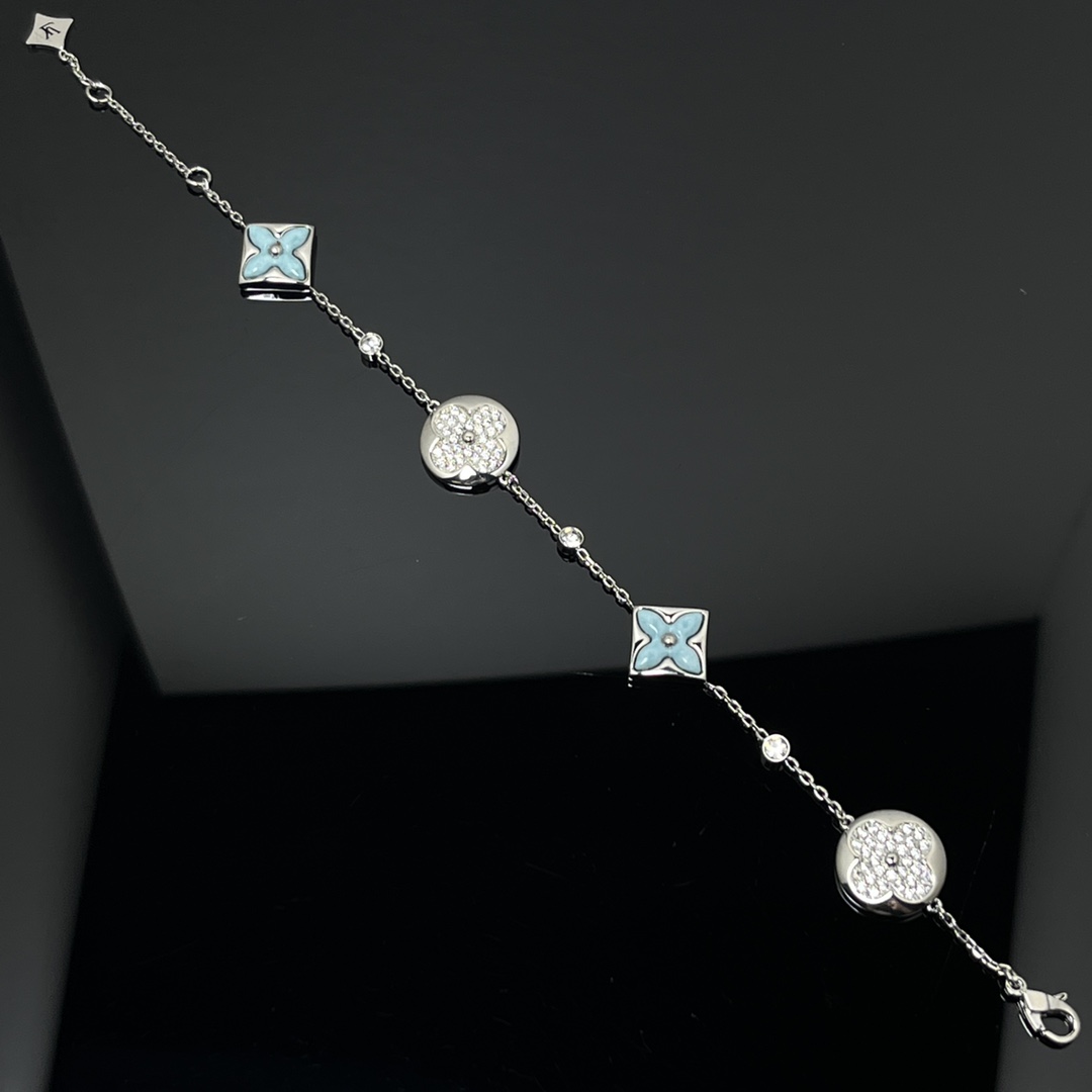 Louis Vuitton Diamond Sun Blue Amazonite Star Bracelet - Original Replica Club