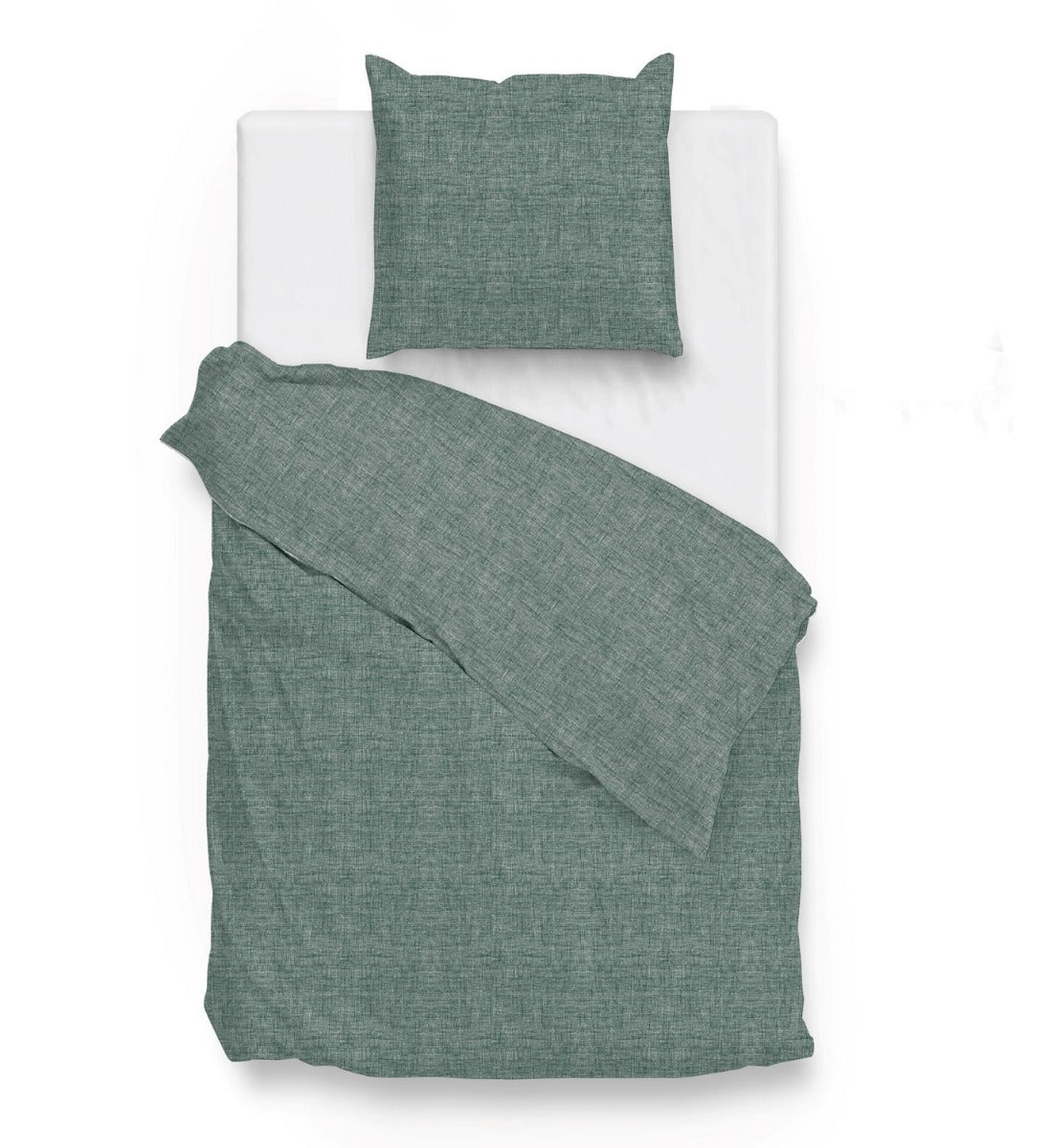 Zo Home Dekbedovertrek Katoen Lino Linnen Look emerald green