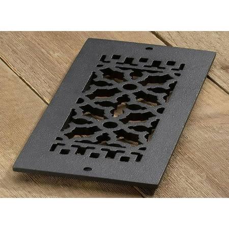 Reggio Registers 614-NH Scroll Series 12" x 4" Floor Grille Without Mounting Hol Cast Iron(4" X 12")