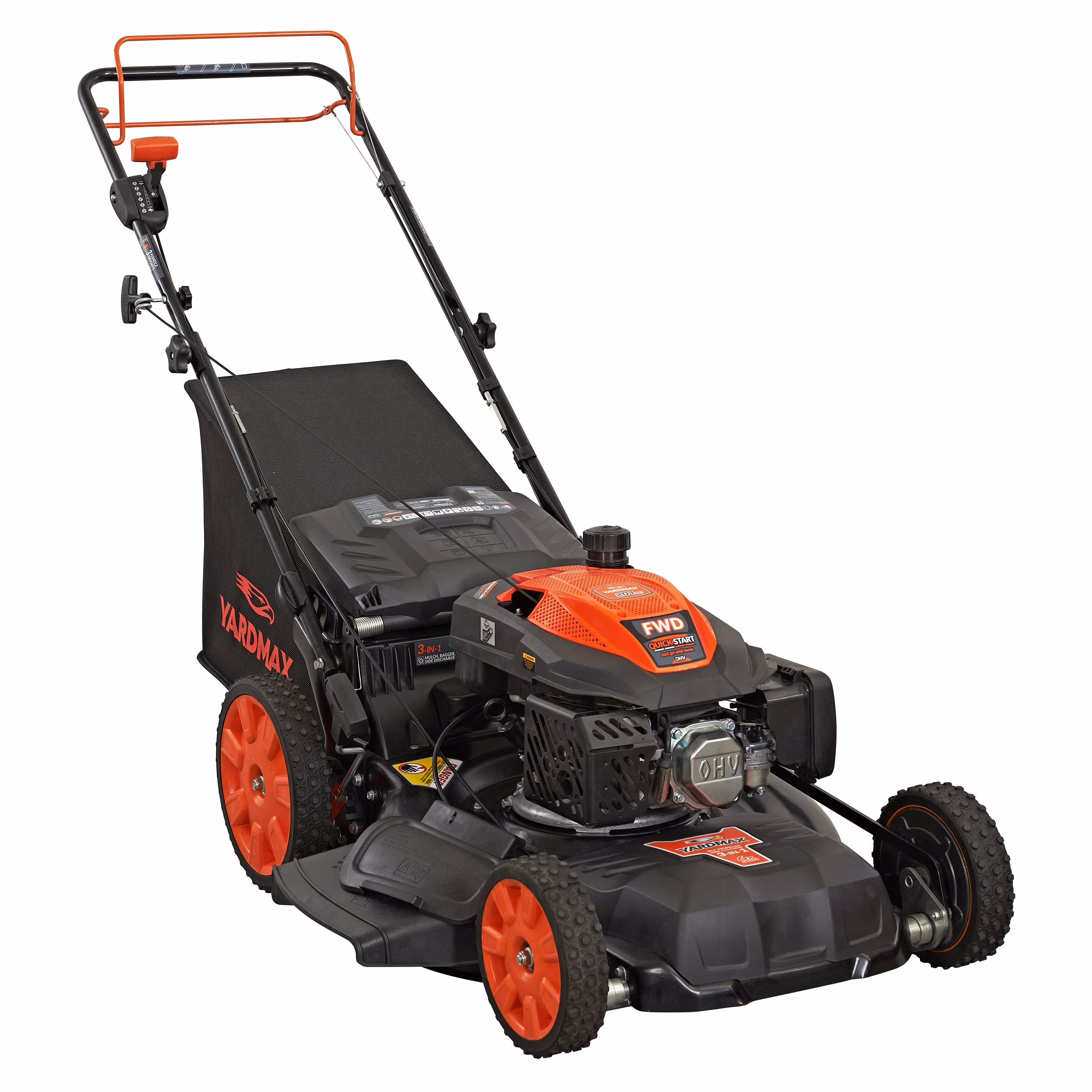 Yardmax 22" Self Propelled Lawn Mower with Seven Cutting Heights