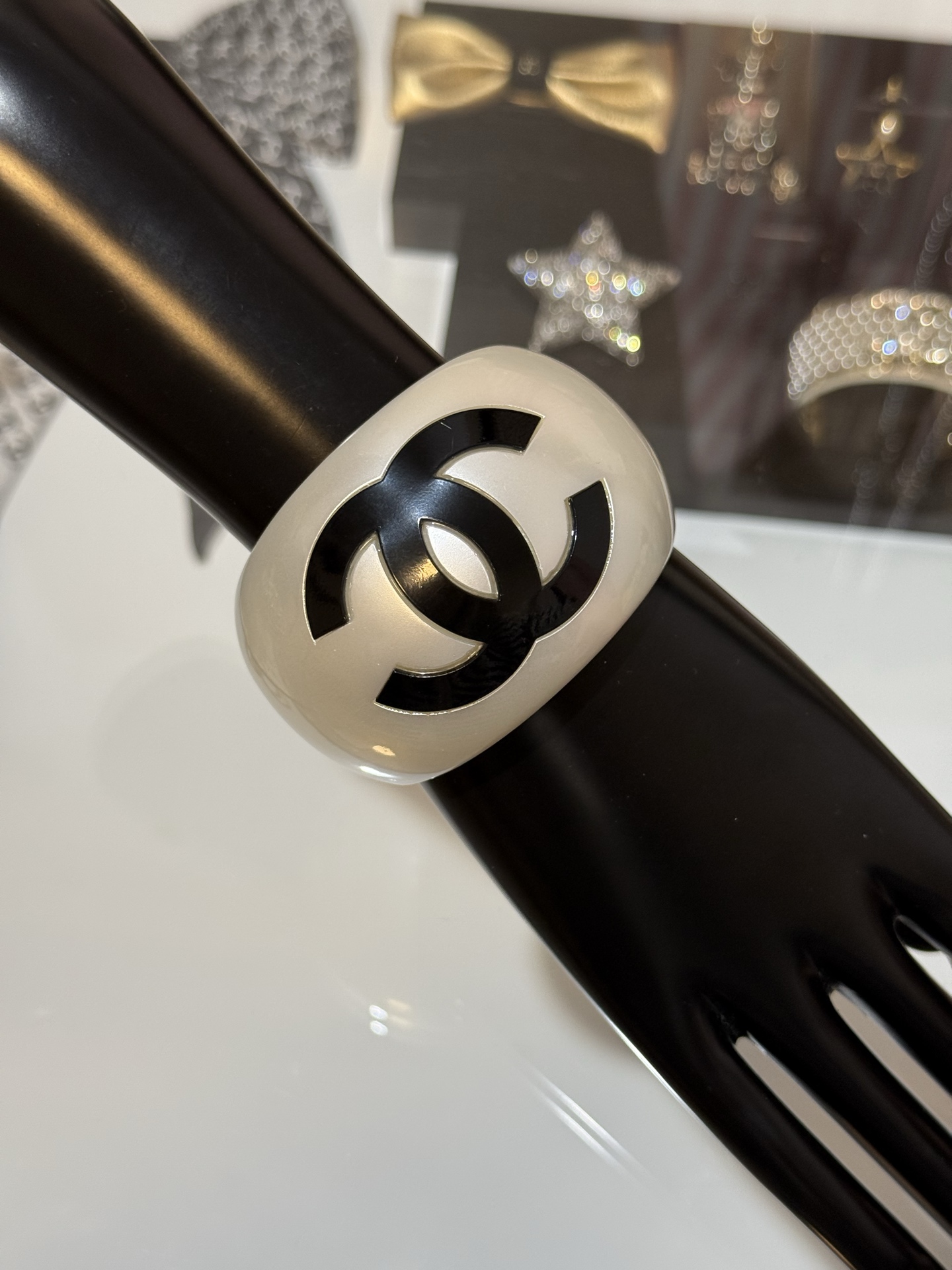 Personality Chanel 25C Wide Bracelet CC Cuff Bangle - Original Replica Club
