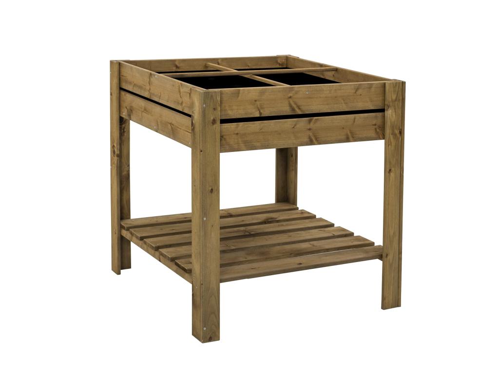Urbano  Madera Tratada Decoratodo  Basic DIY 75x75x79 cm Capacidad de 98 Litros Sello FSC