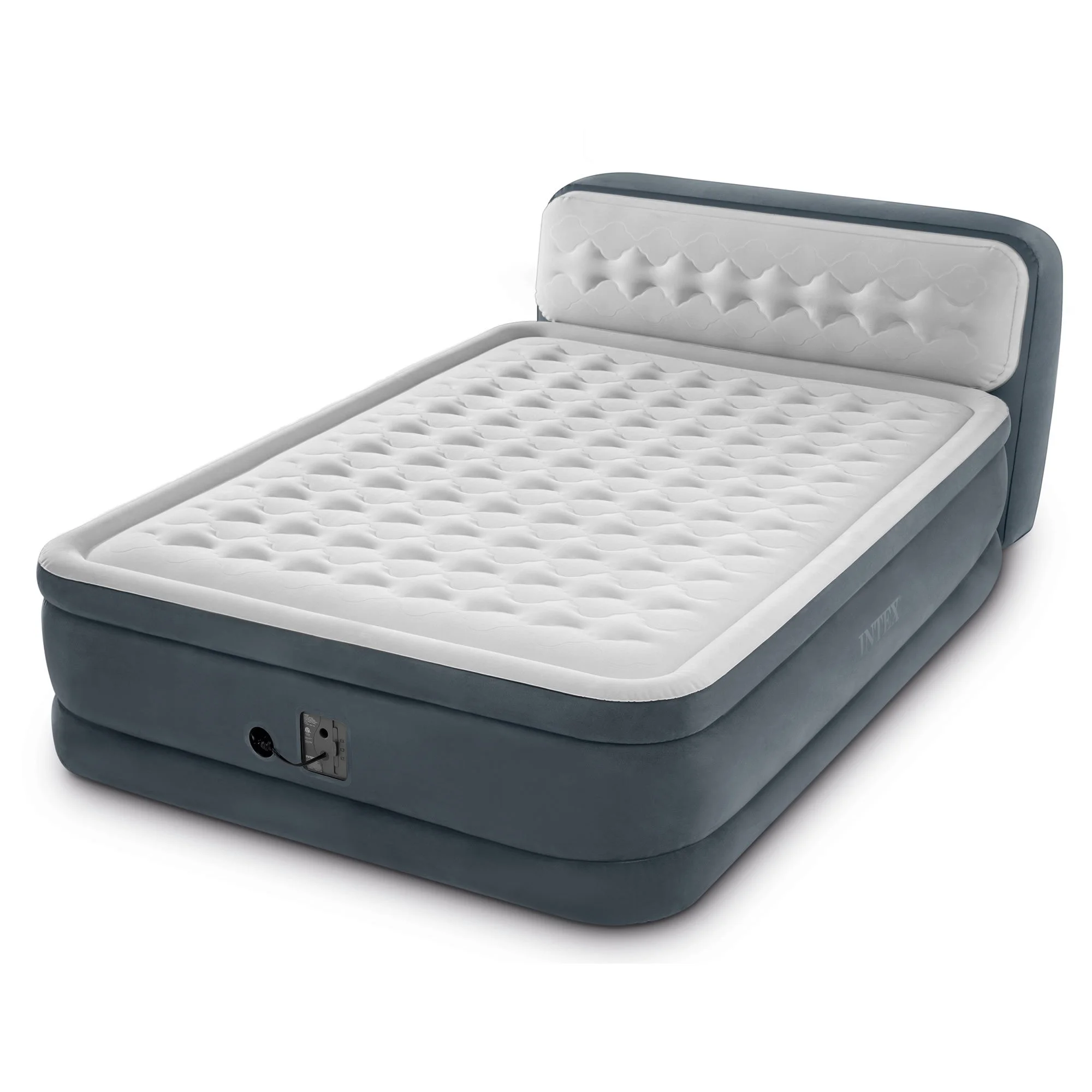 Intex Ultra Plush Dura Beam Deluxe Airbed with Built In Pump & Headboard, Queen - Image 3