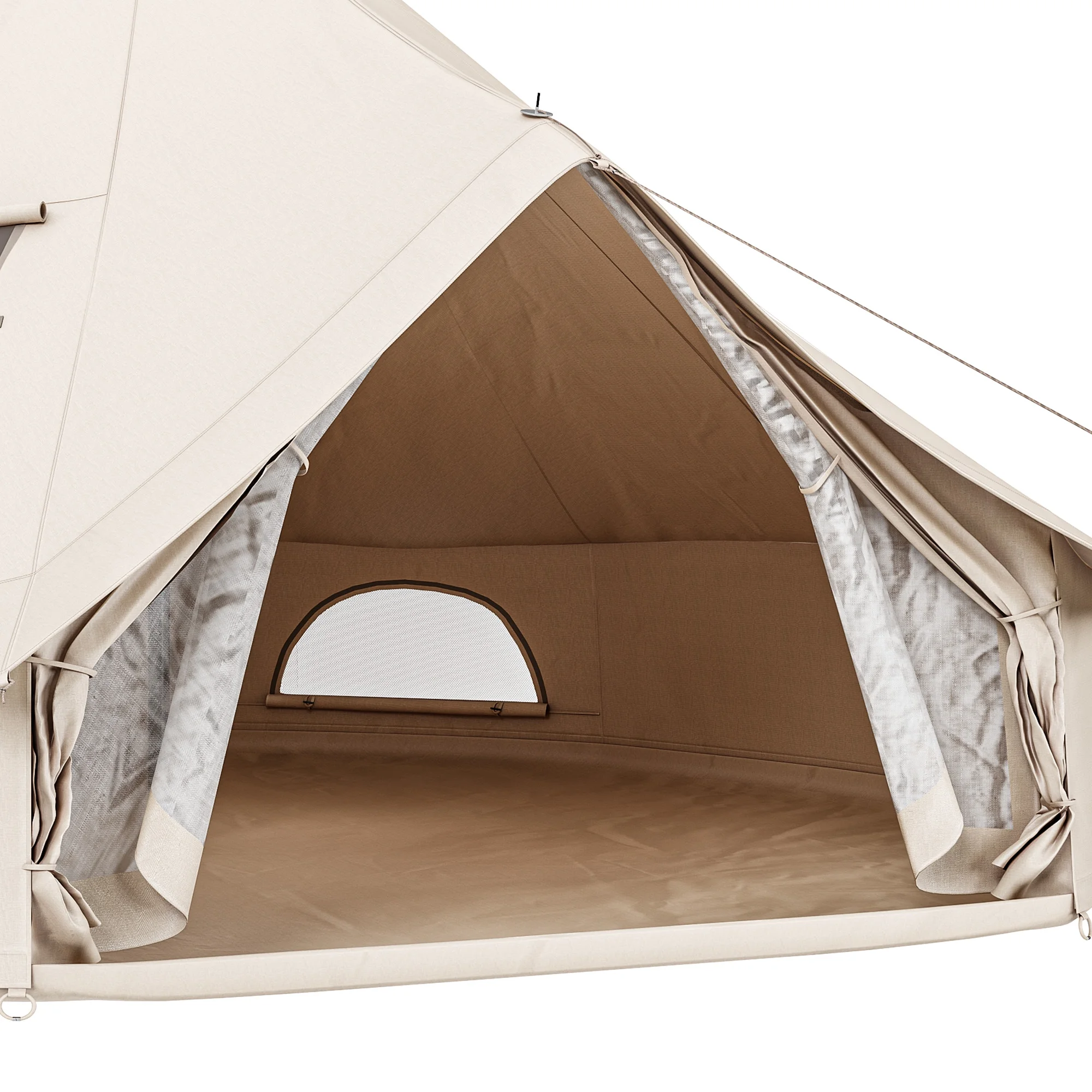 Dextrus Camping Tent with Stove Jacks & Windows for Outdoor Family Party, Camping, Picnic, Barbecue - Image 18