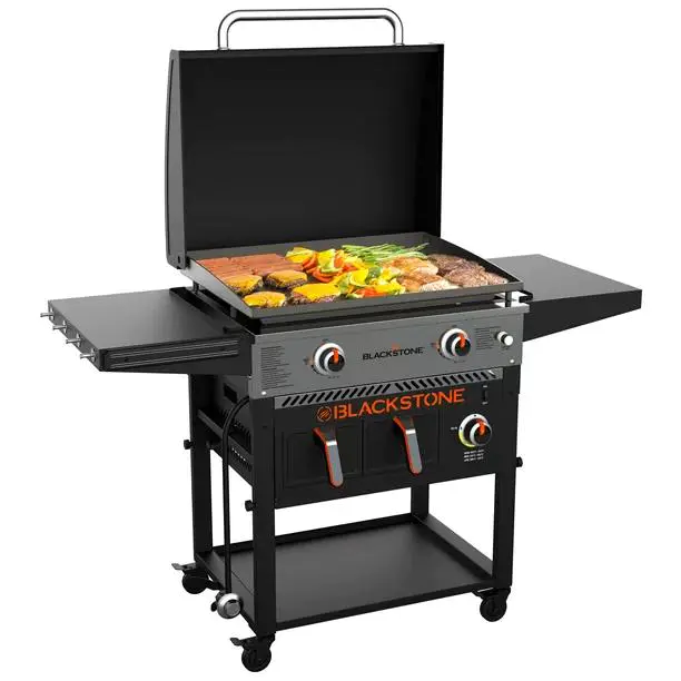 Clearance Sale Blackstone 2-Burner 28" Griddle with Electric Air Fryer and Hood