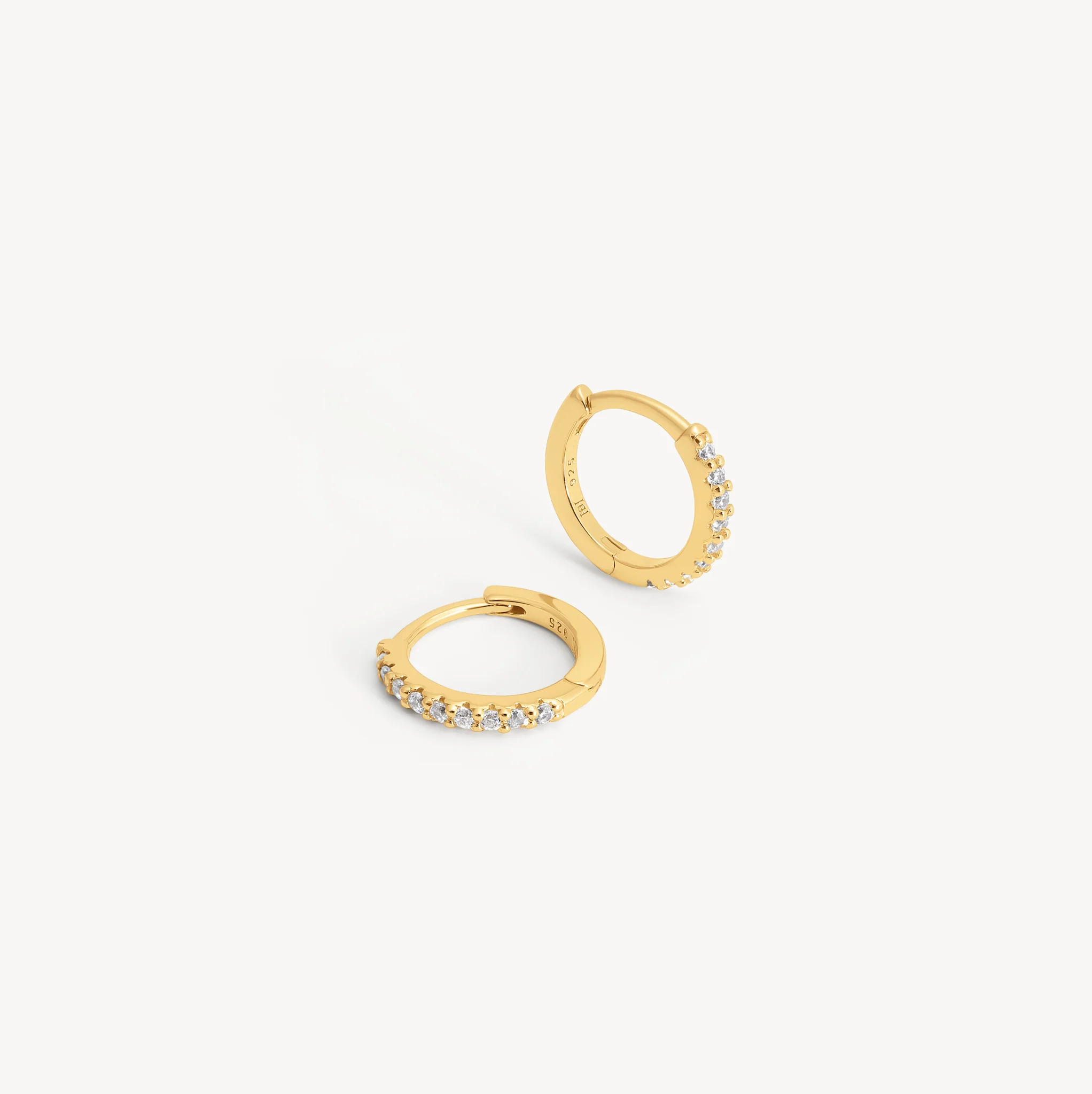 Mini Pavé Hoop Earrings