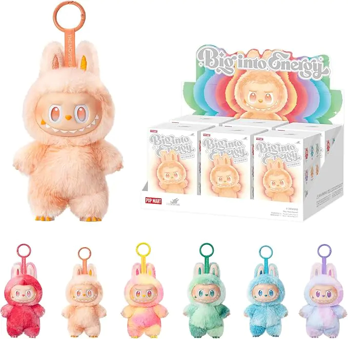 WAYFAIR POP MART The Monsters Big Into Energy Series-Vinyl Plush Pendant Blind Box, 6PCs Blind Box Figures, Random Design Action Figures Collectible Toys Home Decorations, Whole Set
