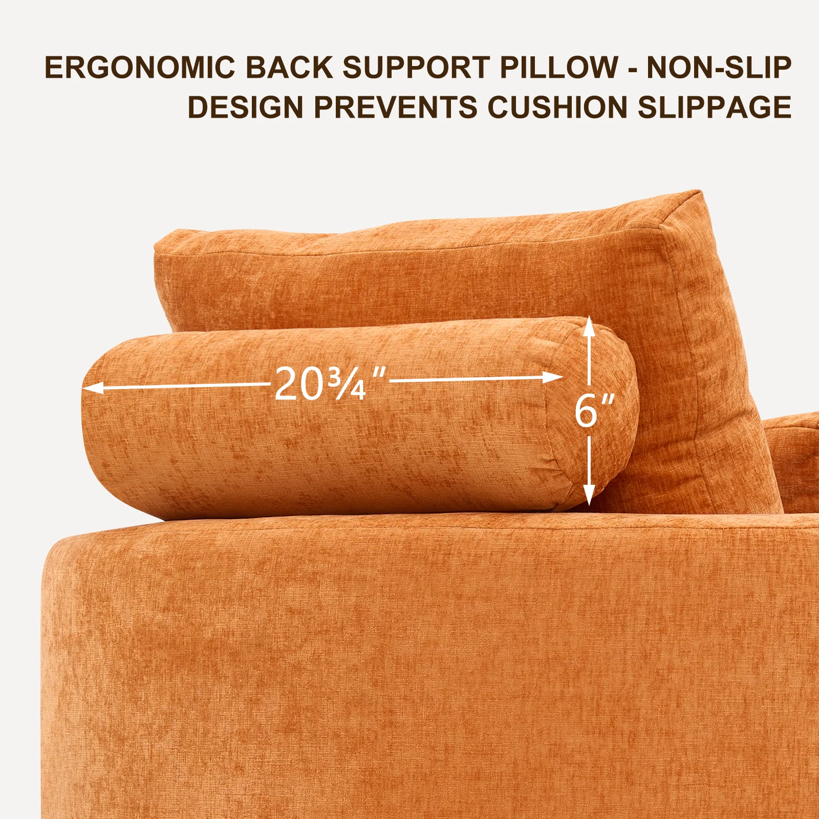 Fumahaus Upholstered Swivel Accent Chair, Oversized Comfy Round Sofa Chair with Two Pillows, Leisure Sofa Chair for Living Room Bedroom, Beige - Image 28