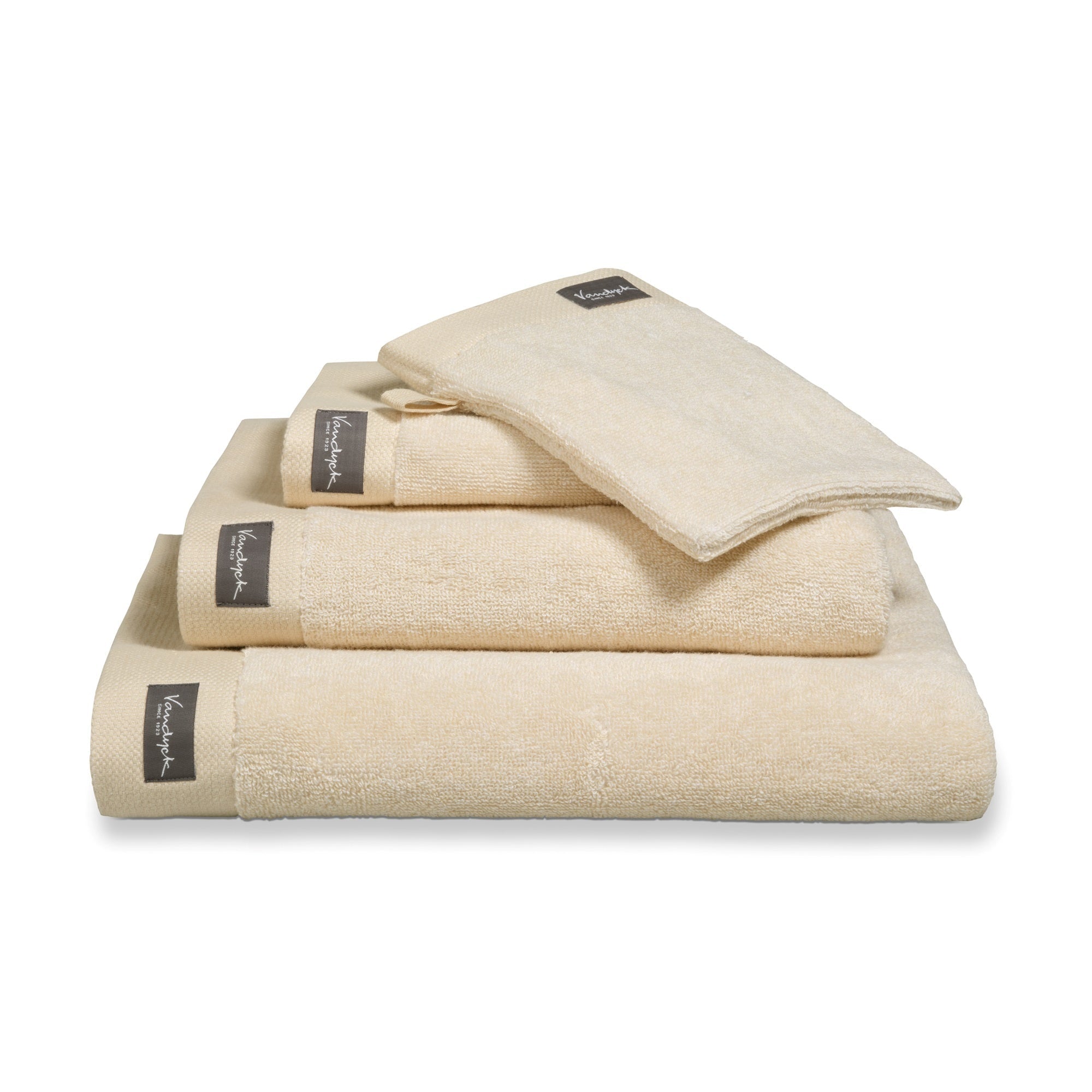 Washand Home Mouliné Bleached Sand   Beige   Geel   Katoen