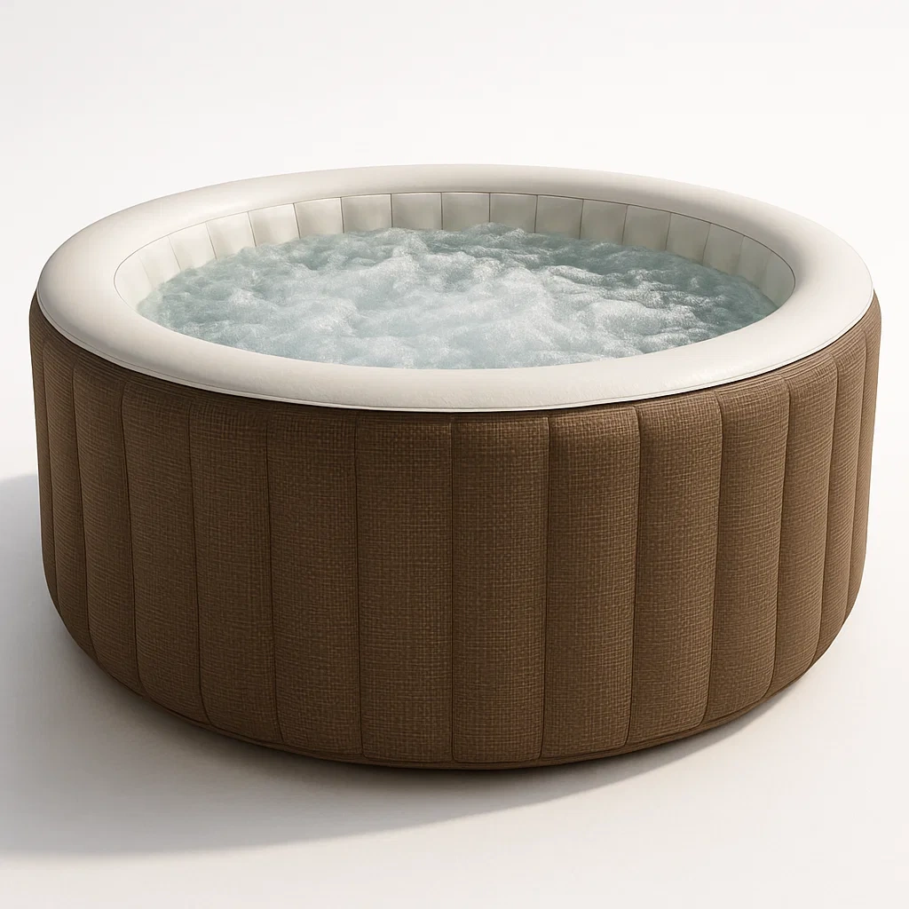 Spas hinchables 178x178x70 cm, 4 plazas, color marrón claro/blanco yNnJLne332YH