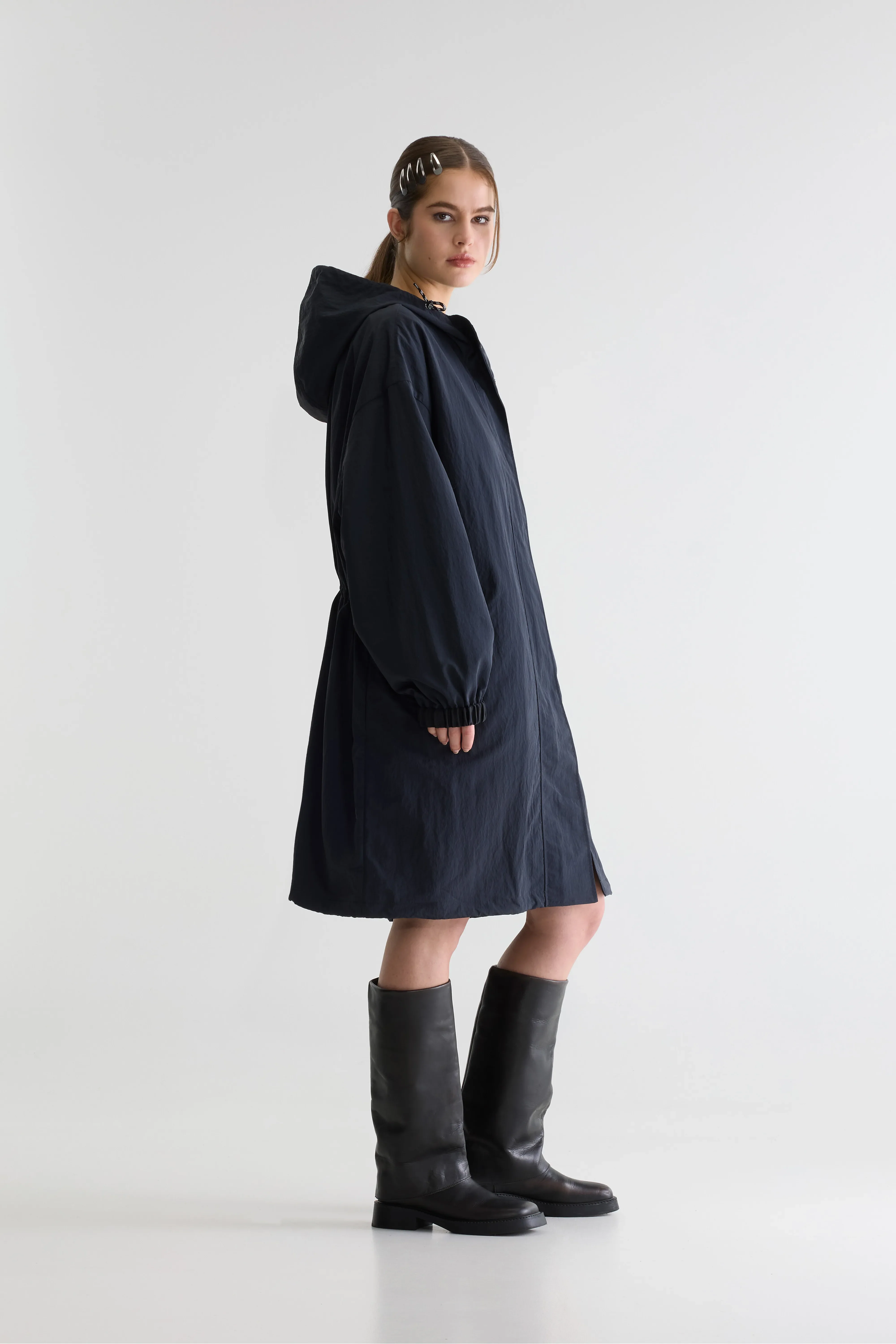 Bellerose Henny hooded coat (261 / W / NAVY)