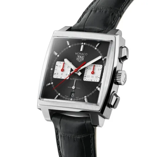 TAG Heuer Monaco Men Automatic Black Alligator Watch CBL2113.FC6177