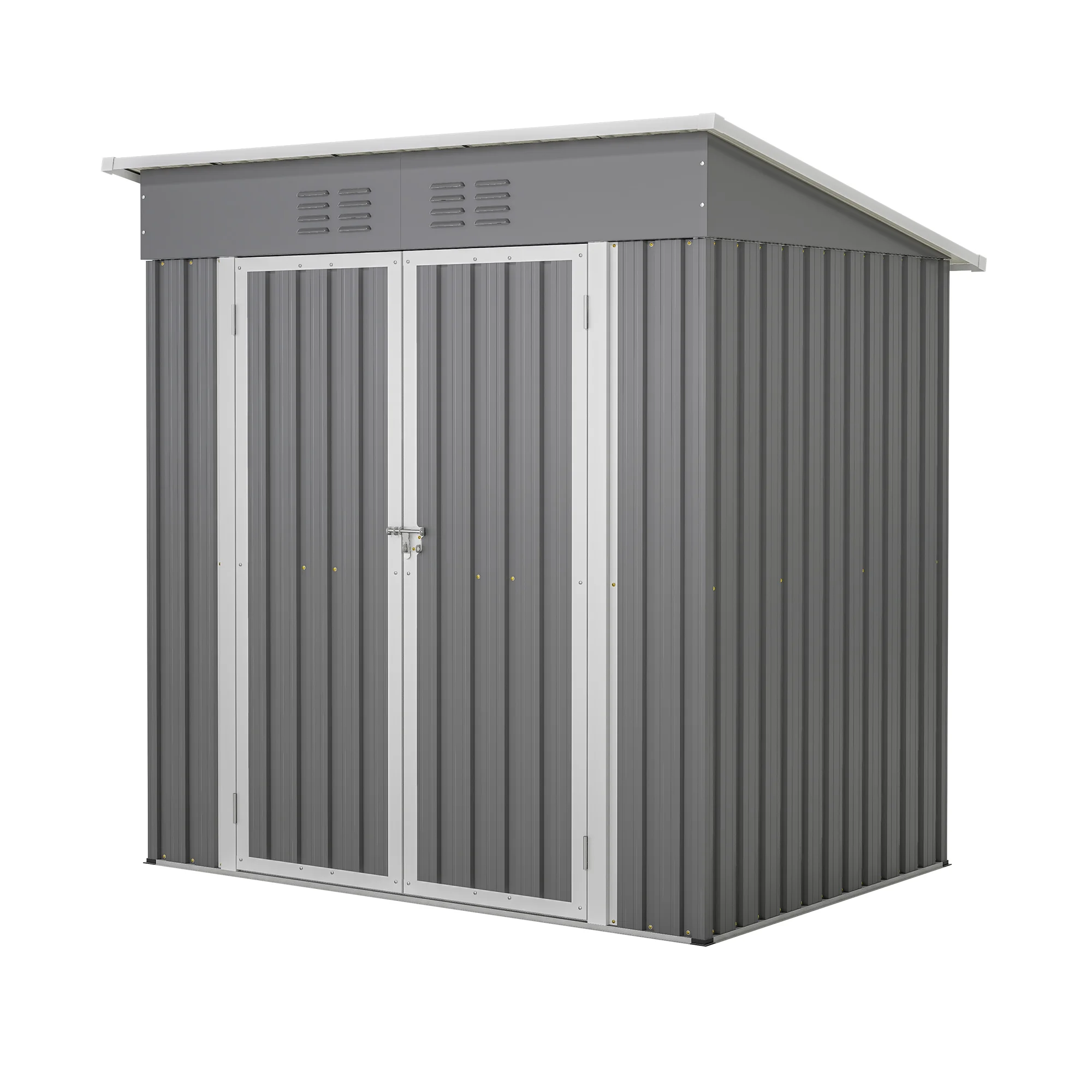 6 x 4 ft Outdoor Storage Shed with Floor Frame, Storage Sheds for Outside with Lockable Door, All Weather Garden Tool Shed with Air Vent for House Backyard Patio Lawn, Black - Image 19