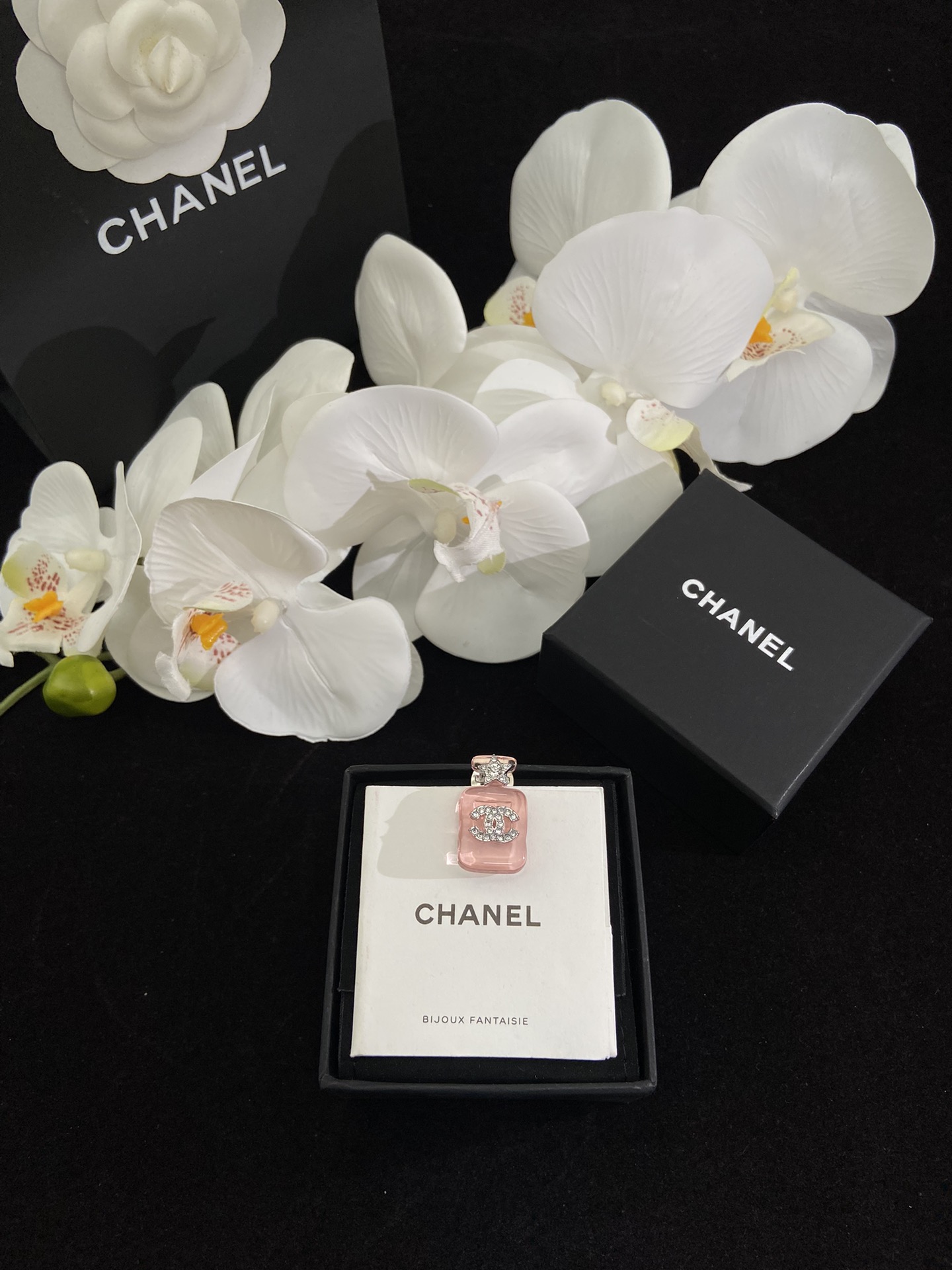 Chanel Pink Jelly Perfume Bottle Brooch - Original Replica Club