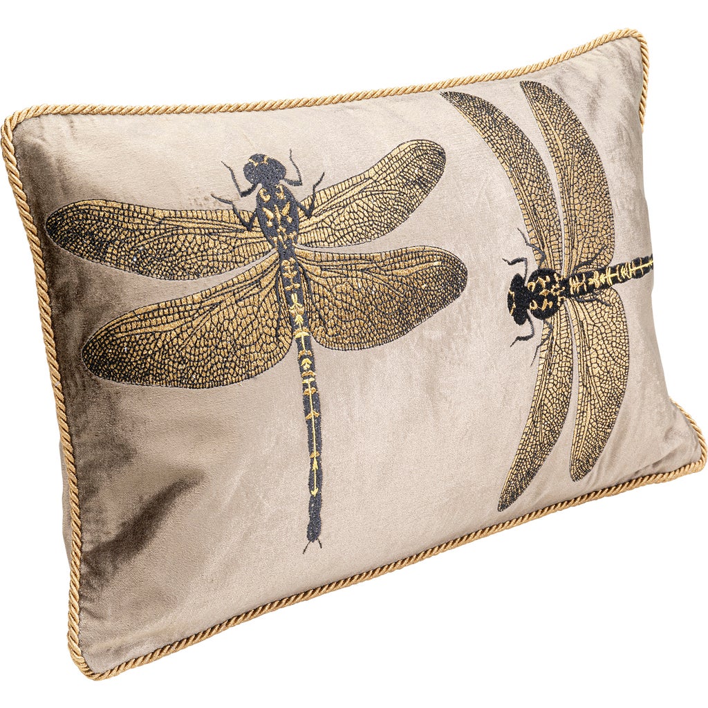 Kare Kussen Glitter Dragonfly Brown 50x30cm