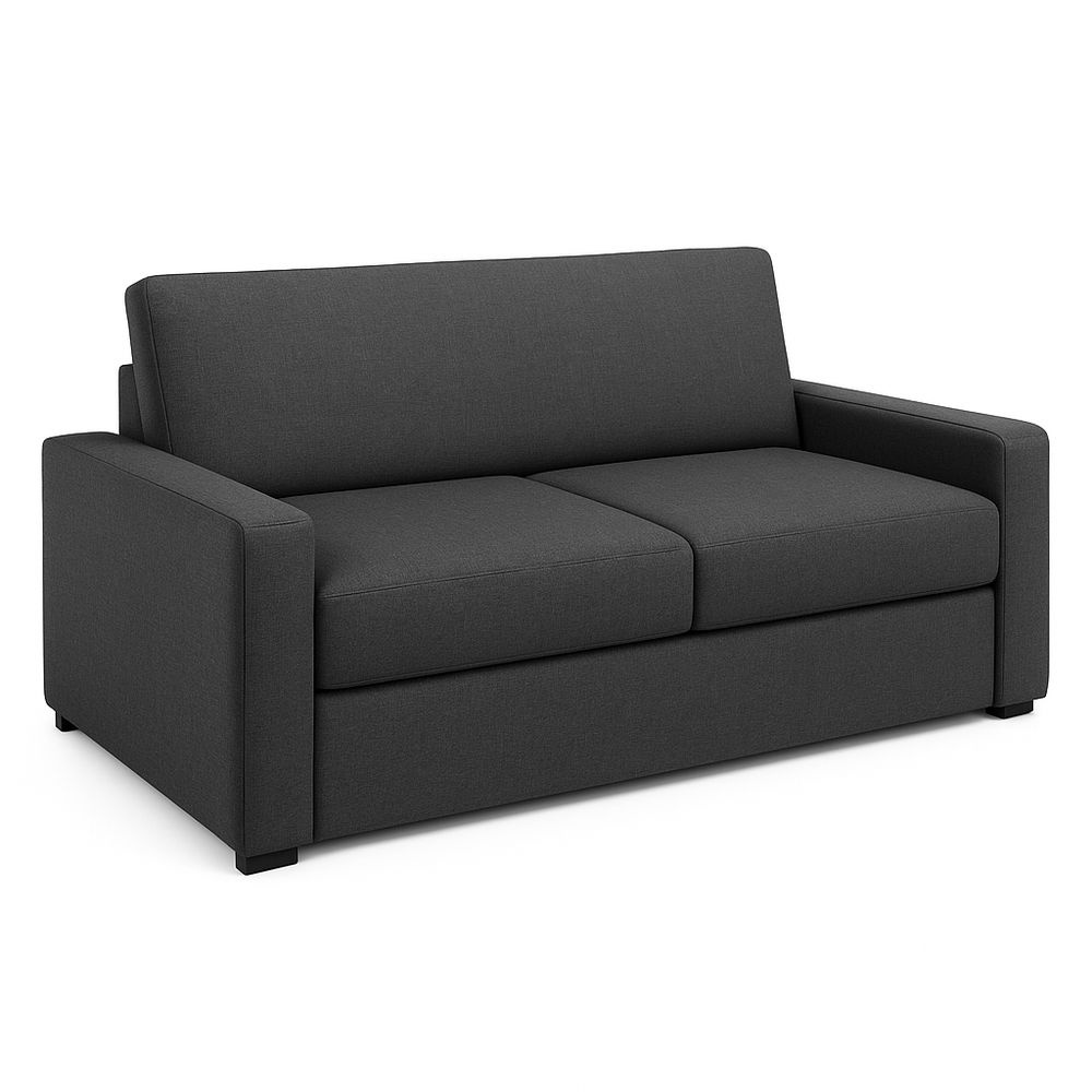 Sofá Cama Moderno Sala 200cm Comodidad Versátil Tela Gris Oscuro