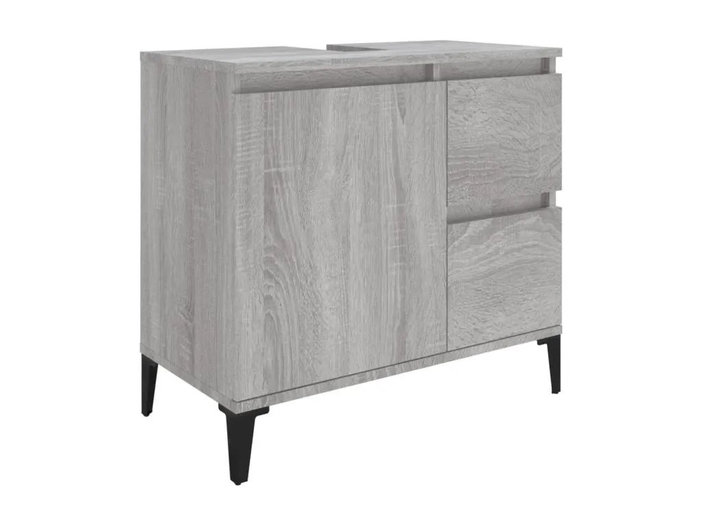 Habitarluz Armario de baño Habitarluz contrachapada gris Habitarluz 65x33x60 cm YOAI34298