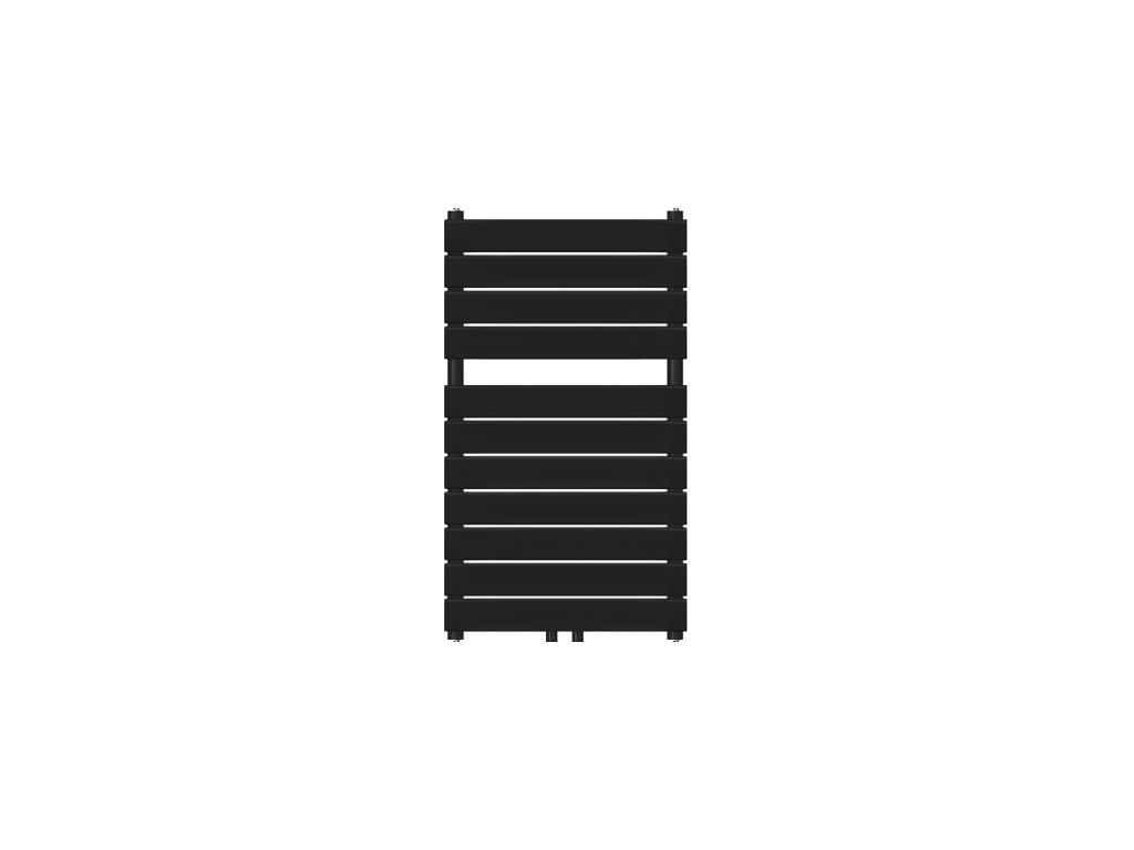 Radiador de baño Vapor 500 x 800 mm Radiador de diseño negro con conexión centra