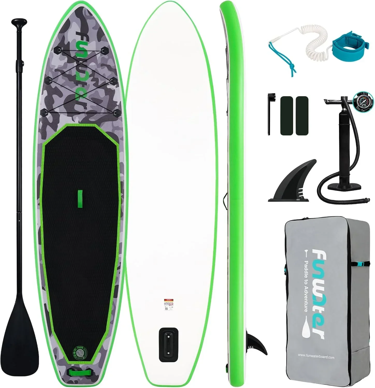 FunWater Inflatable Stand Up Paddle Board, 11 ft x 32 in x 6 in - SUP Paddle Accessories - Image 4 FunWater Inflatable Stand Up Paddle Board, 11 ft x 32 in x 6 in - SUP Paddle Accessories - Image 4