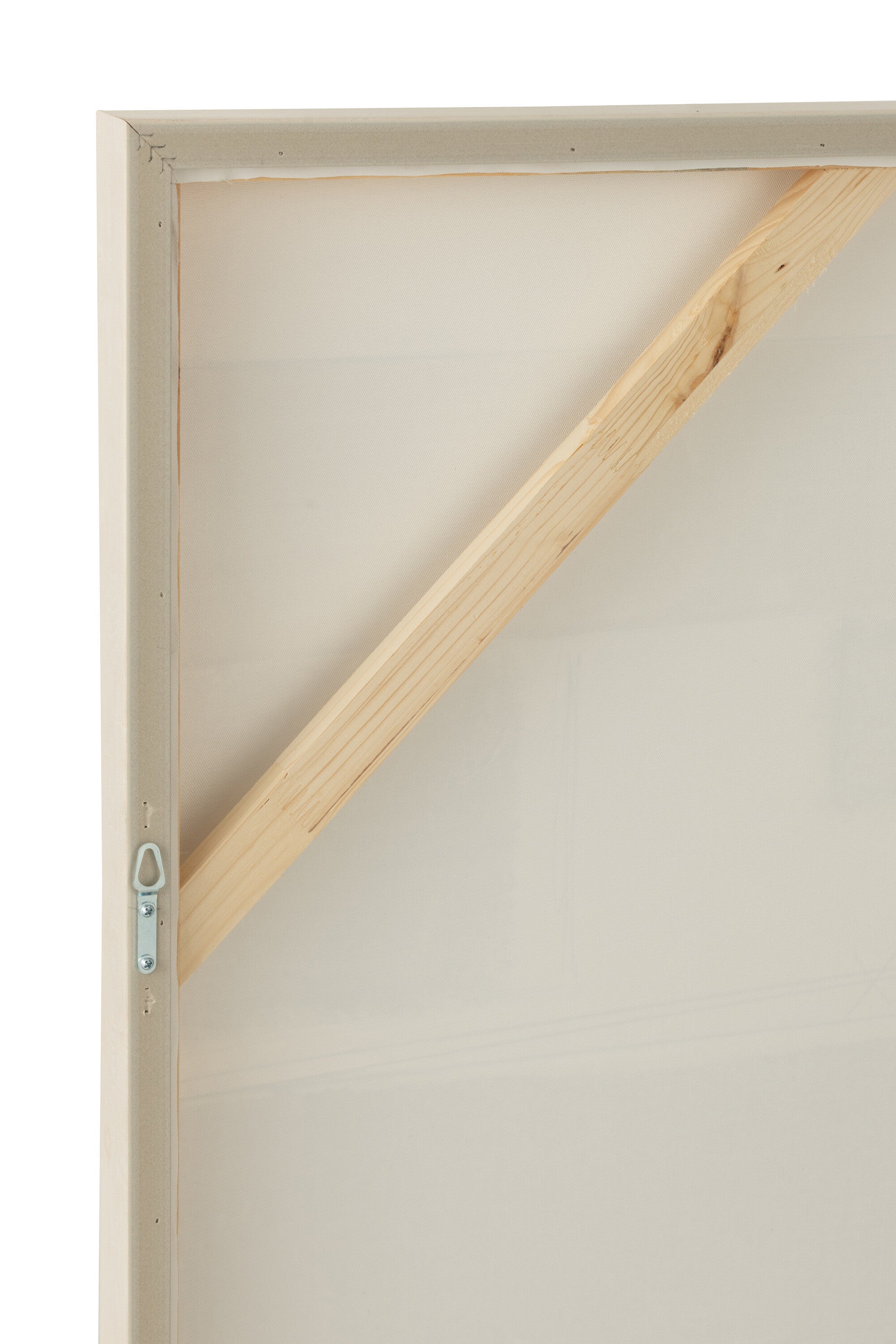 J-Line schilderij Log - canvas dennenhout - wit