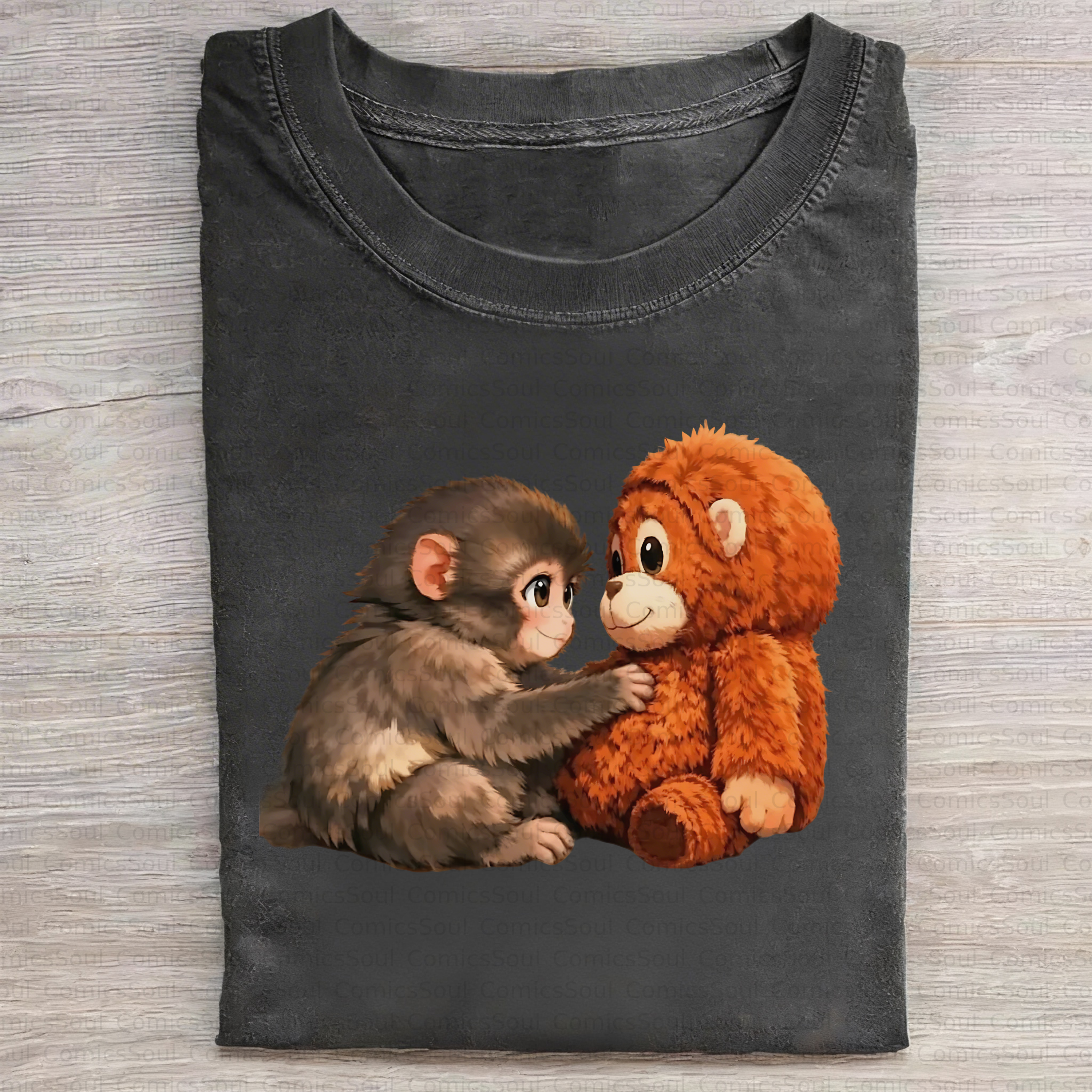 Unisex Anime Inspired Vintage Washed T-Shirt