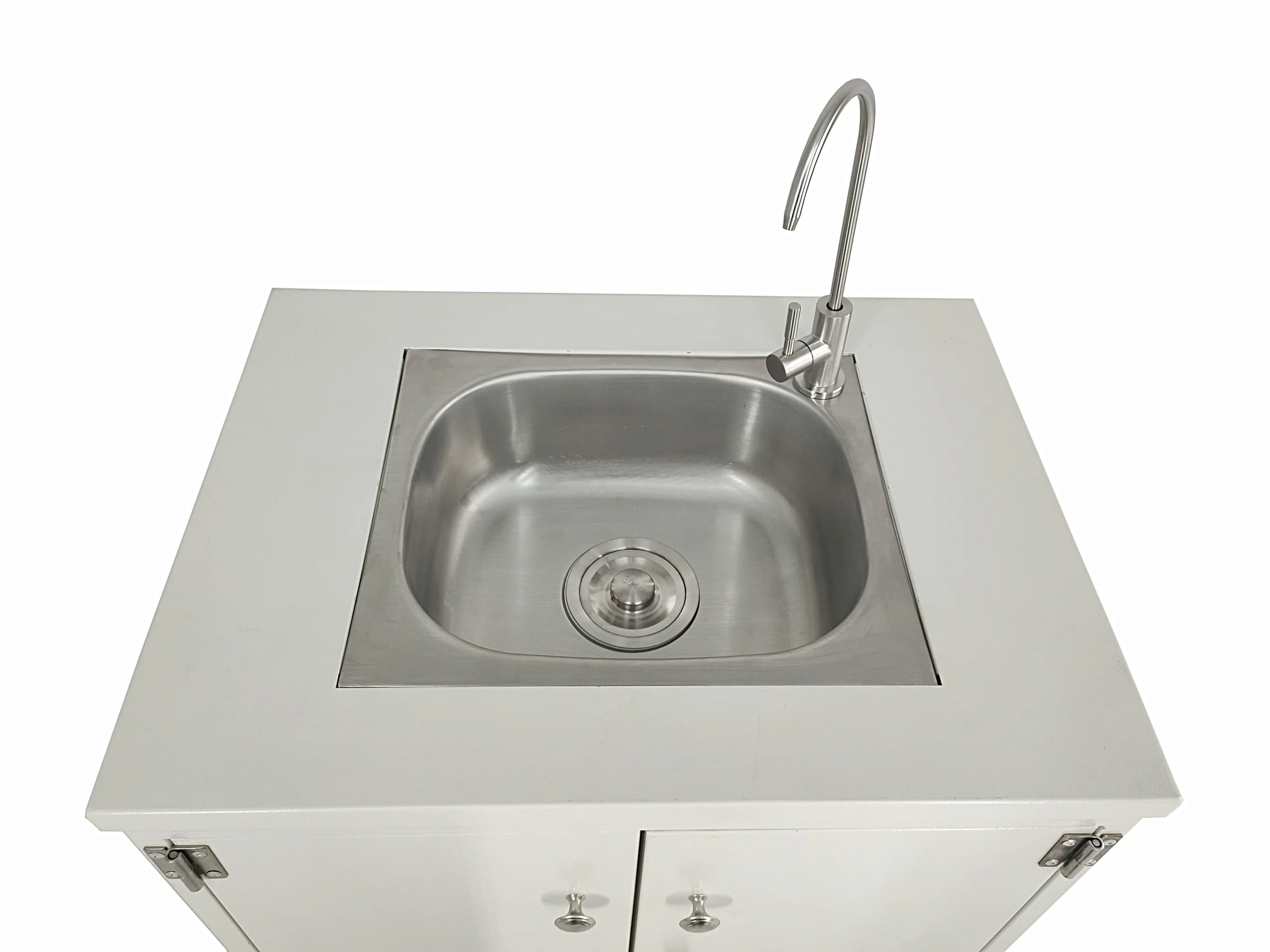 Cabinet Portable Sink Self Contained Hand Wash Station Mobile Sink Water Fountain Water Supply 110V/12V Powered Built-in Pump Water Jugs NOT included 24 X 18 X 30" CABINET SIZE 10094 - Image 4
