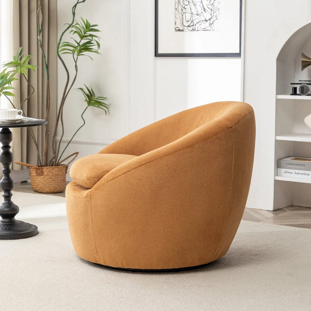 Roundhill Furniture Winnie Modern Barrel Chair, 360- Swivel - Image 52