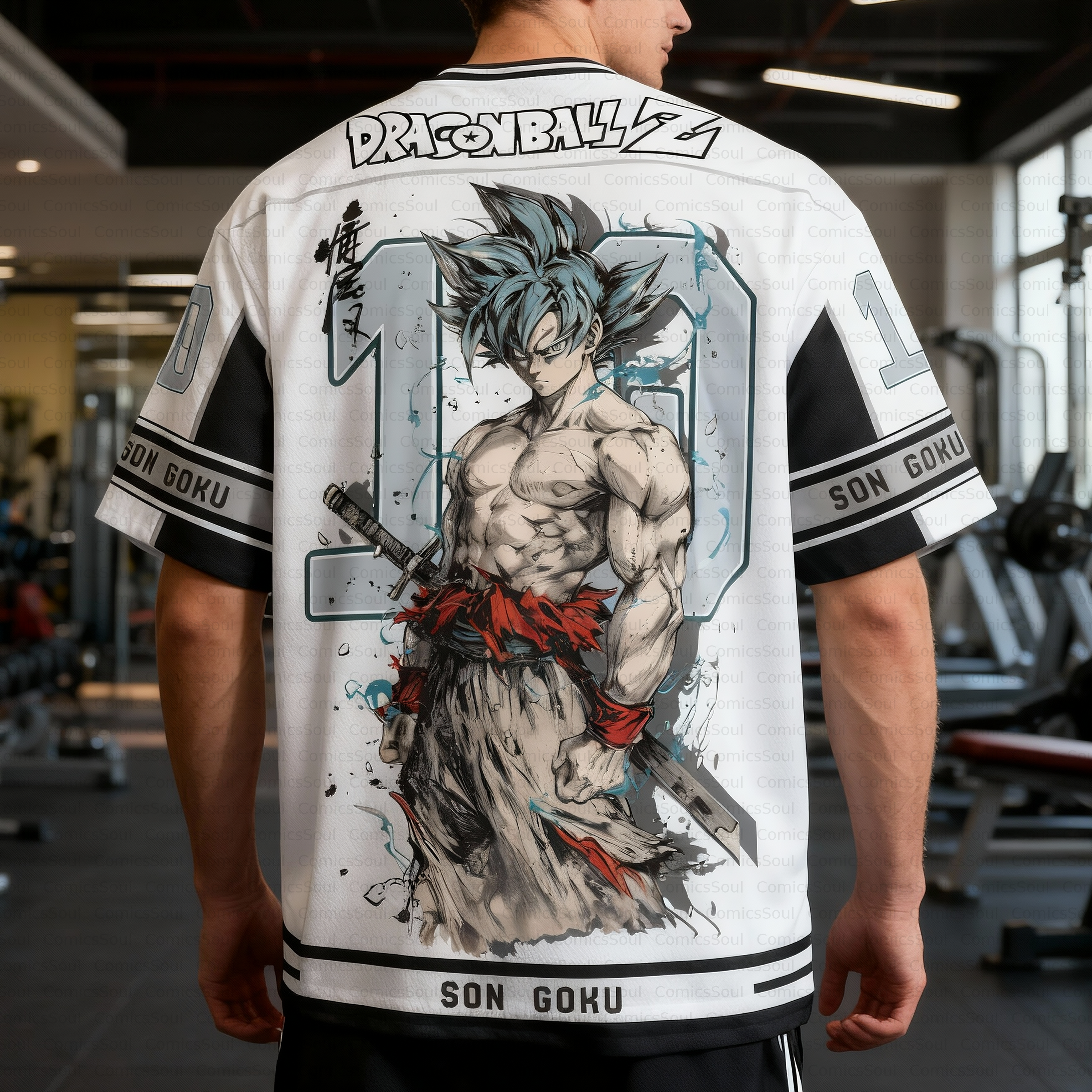 Unisex Anime Retro Mesh Sports Jersey T-Shirt