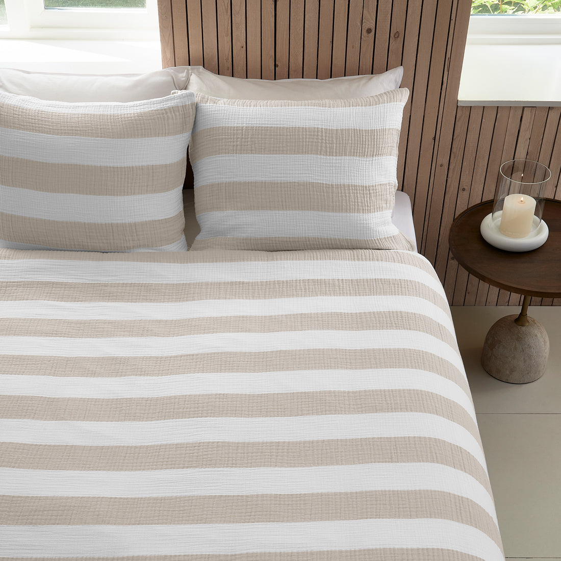 Riviera Maison - RM Striped sand 200x200 220 - Zand