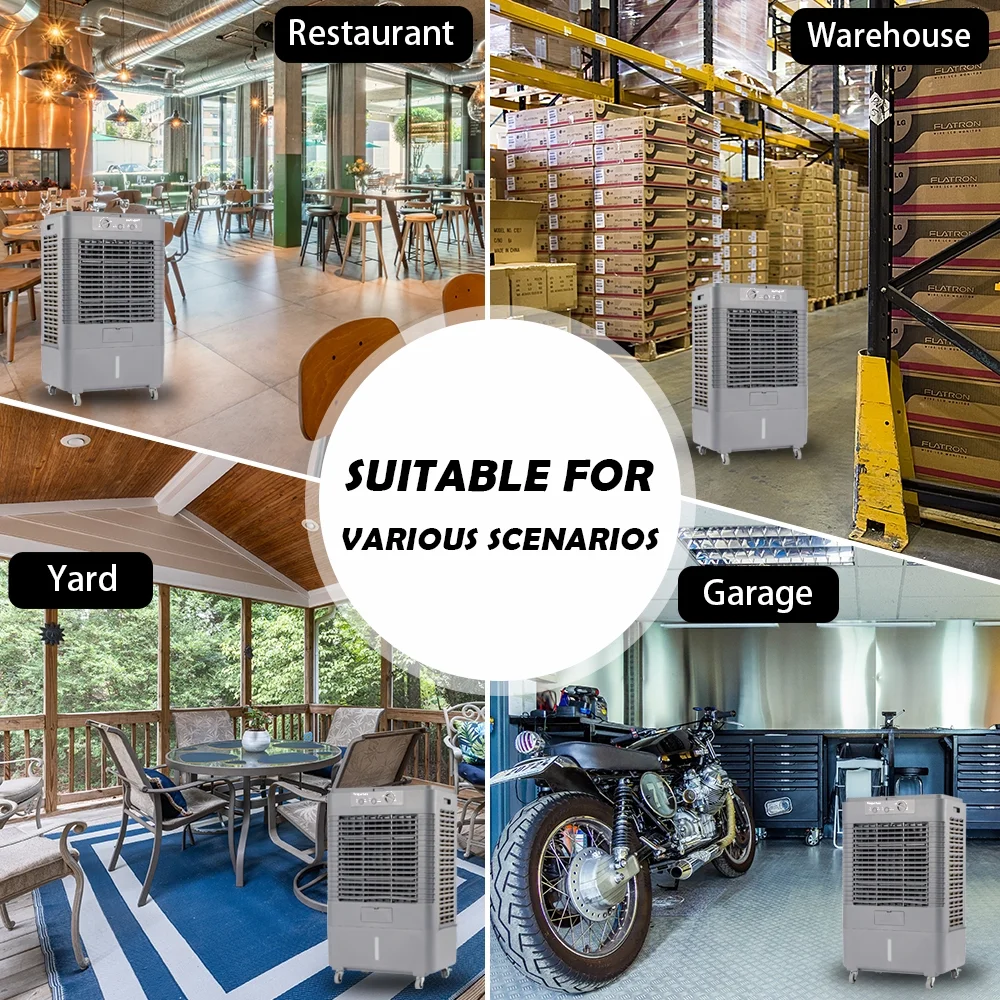 YougetTech 37'' Portable 3000CFM Evaporative Air Cooler - Image 4