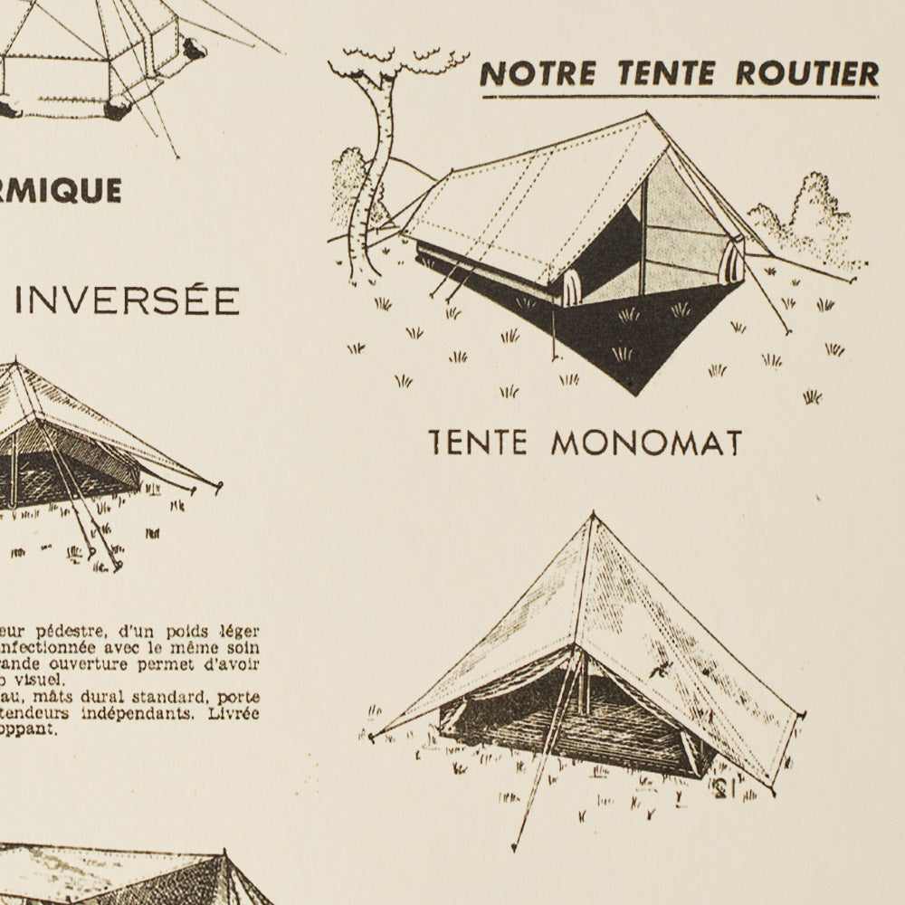 Affiche Au Vieux Campeur - Tente