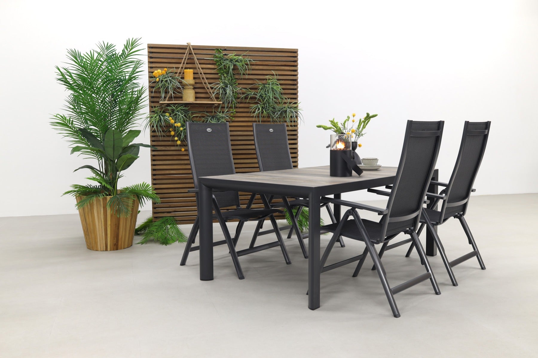 Hartman Roma Kings tuinset antraciet - 180x100 cm.