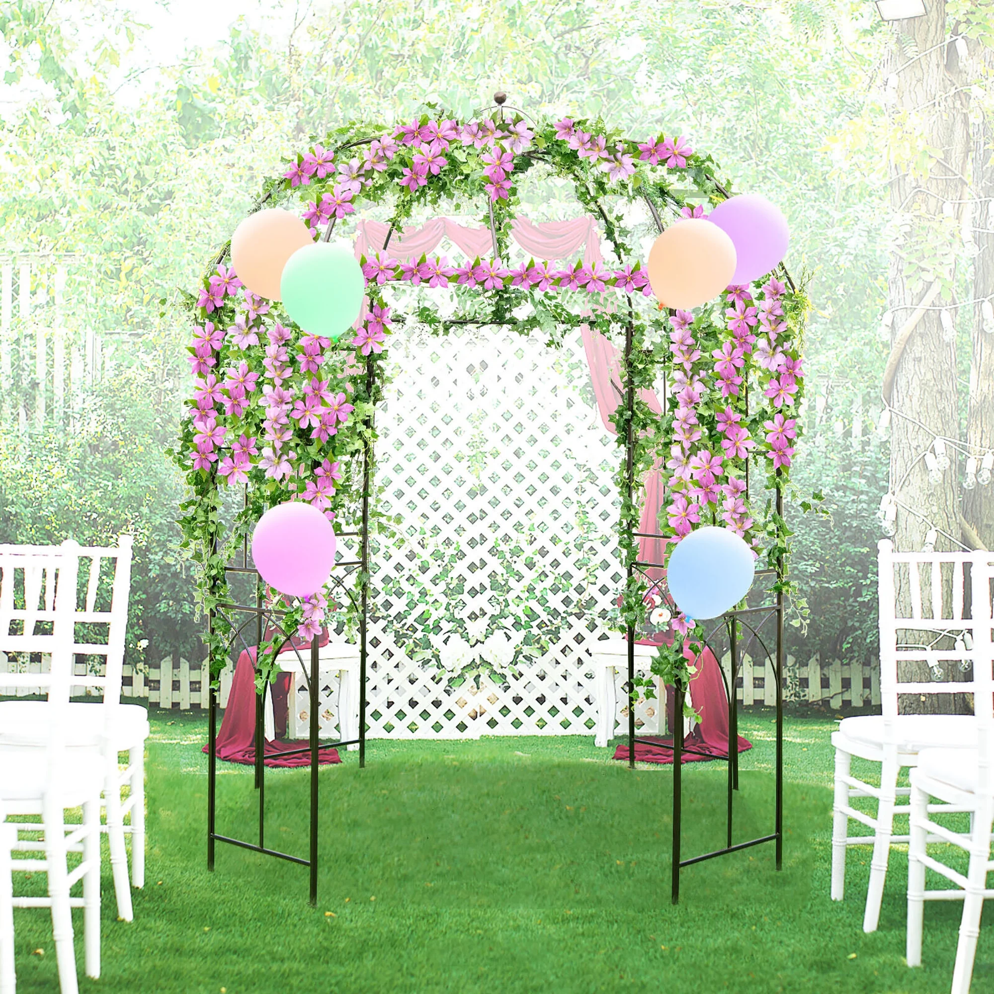 Gymax Birdcage Shape Garden Arbor Pergola Climbing Plants Stand Rack for Wedding Party - Image 8