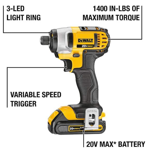 20V MAX Cordless 10 Tool Combo Kit with (2) 20V 2.0Ah Batteries, Charger, and Bag - Image 5