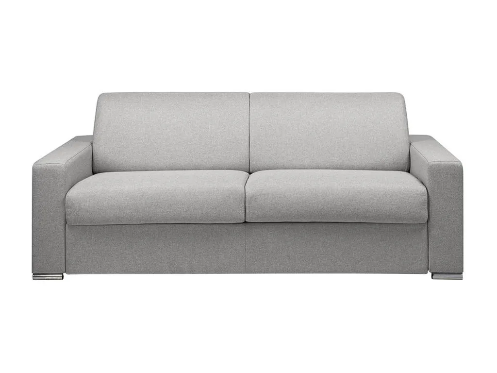 Sofá cama de apertura rápida 4 plazas tela Patriciabaezcasa - Gris - Cama 160 cm - Colchón 14 cm