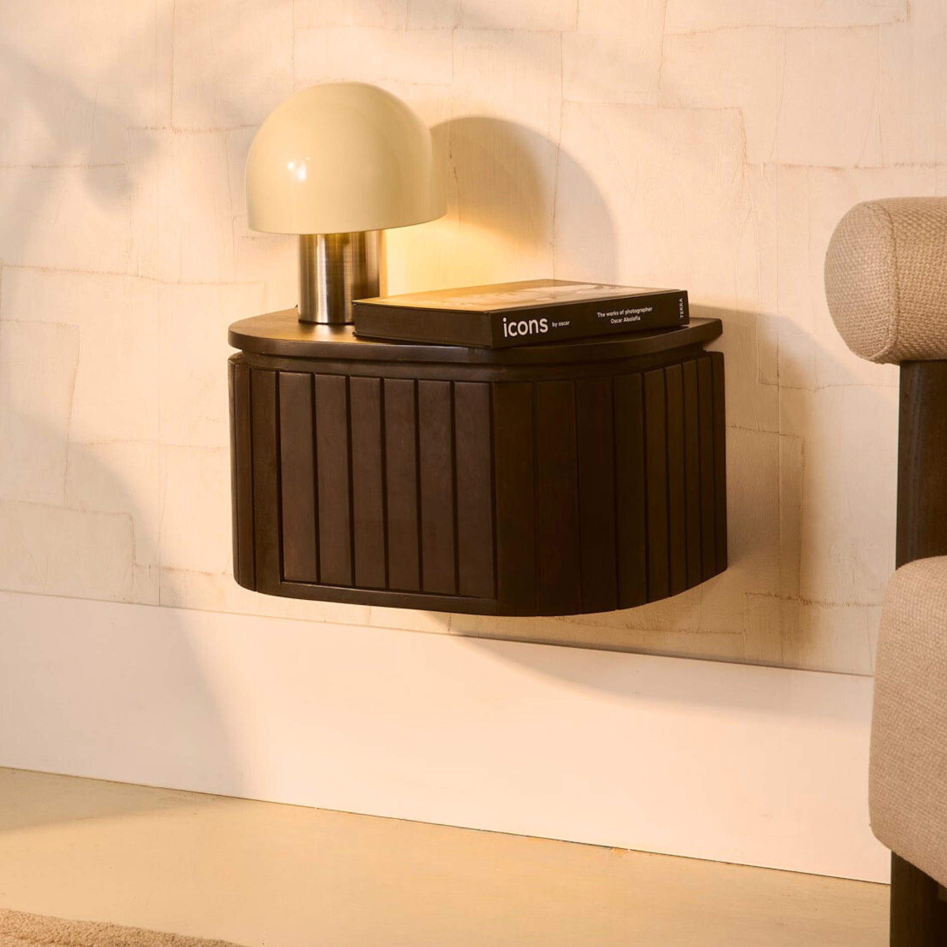 by fonQ Runo Nachtkastje Hangend - Donkerbruin