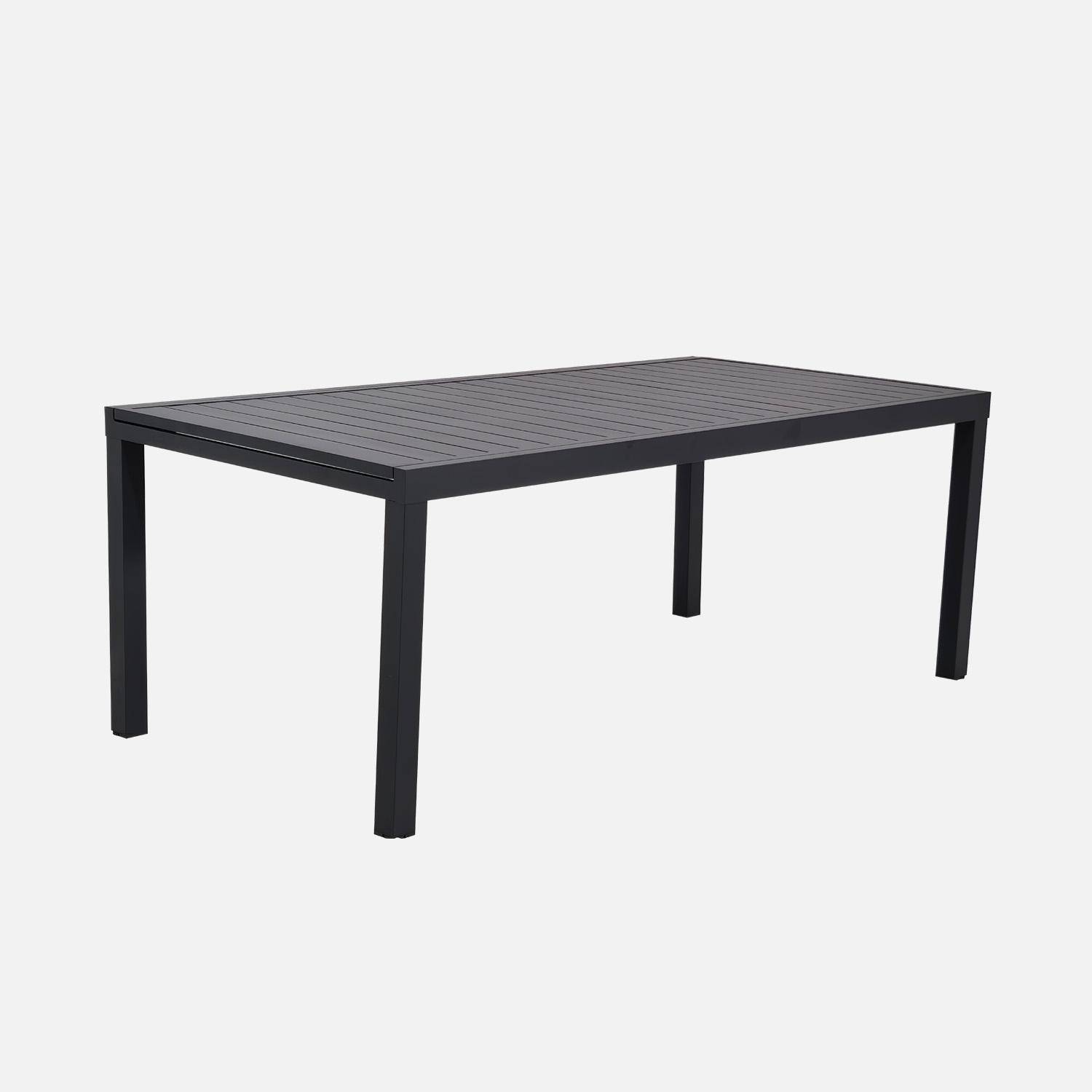 Elora - Conjunto mesa de jardín extensible de aluminio con 10 sillas