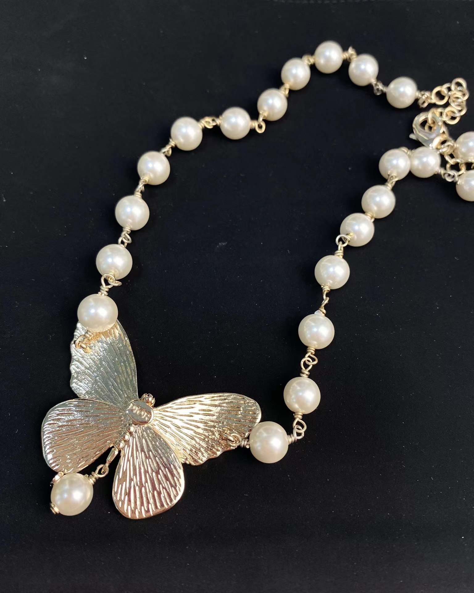 Dior Butterfly Pearl Necklace - Original Replica Club