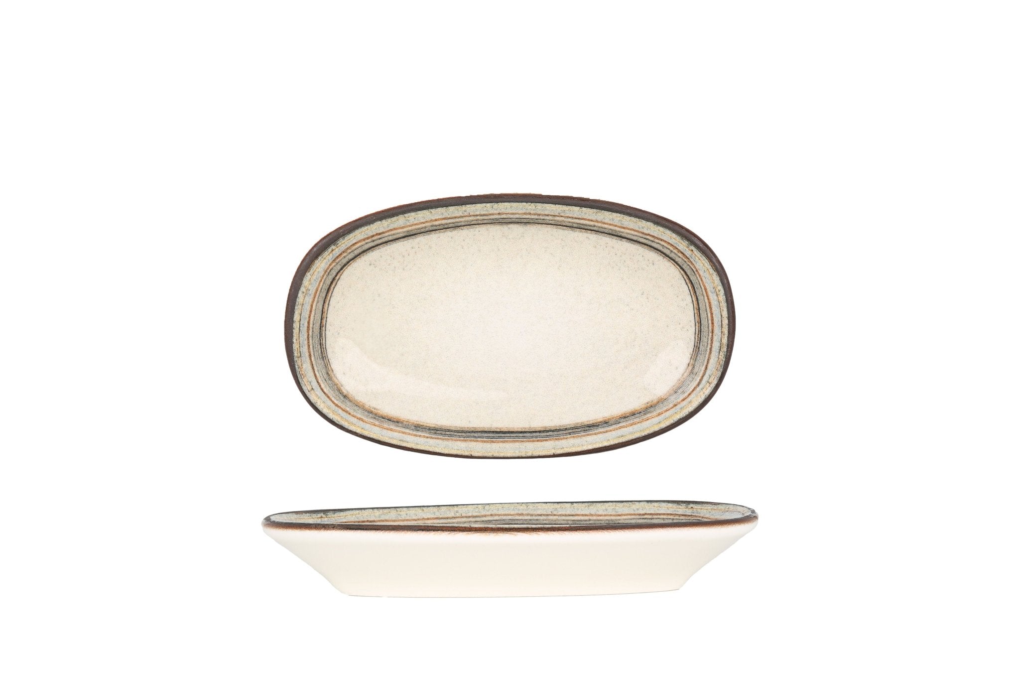 Bonna Serveerschaal - Cortado - Porselein - 19x11 cm - set van 2