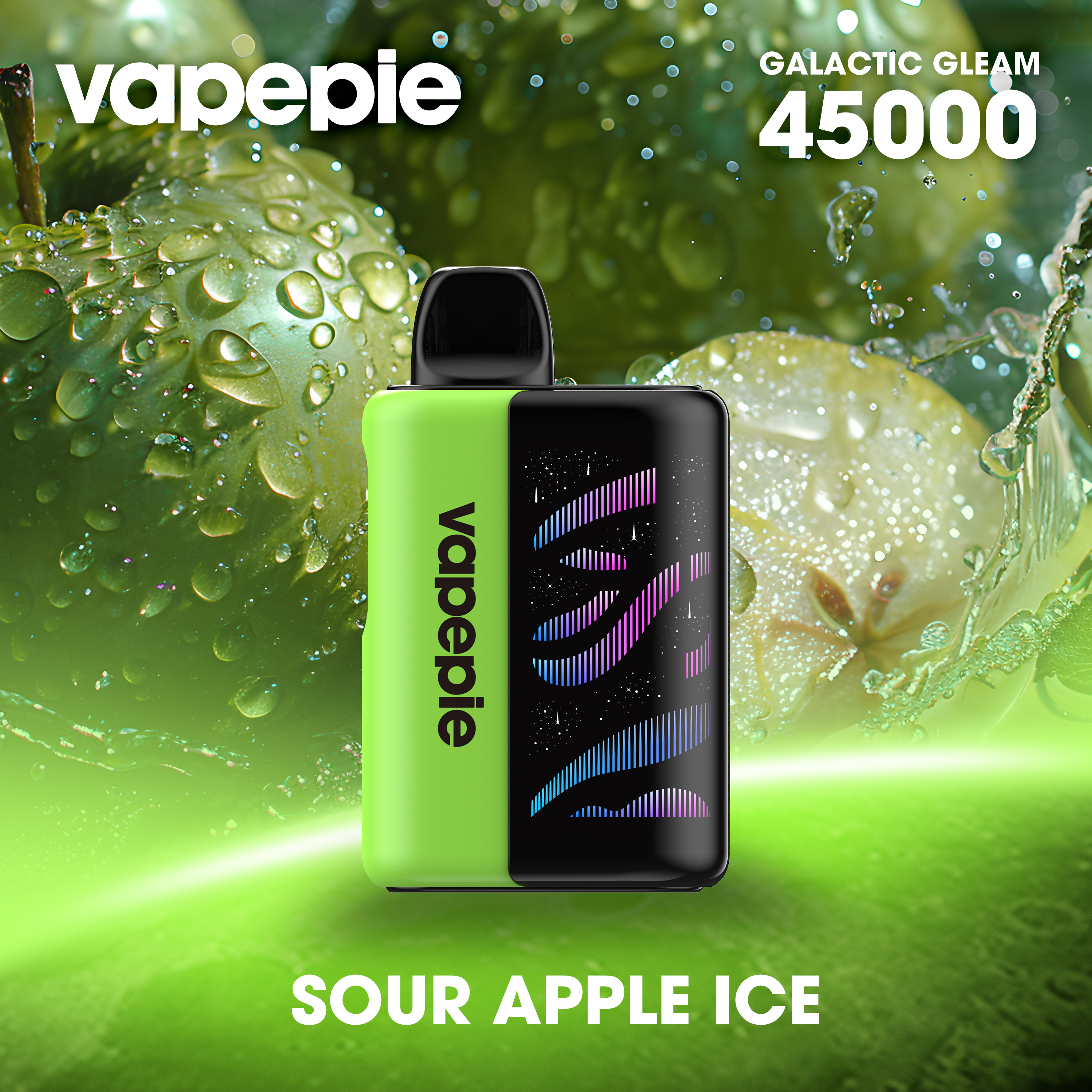 VAPEPIE Galaxy Shine 45000 PUFFS Sauere Apfel-Eis