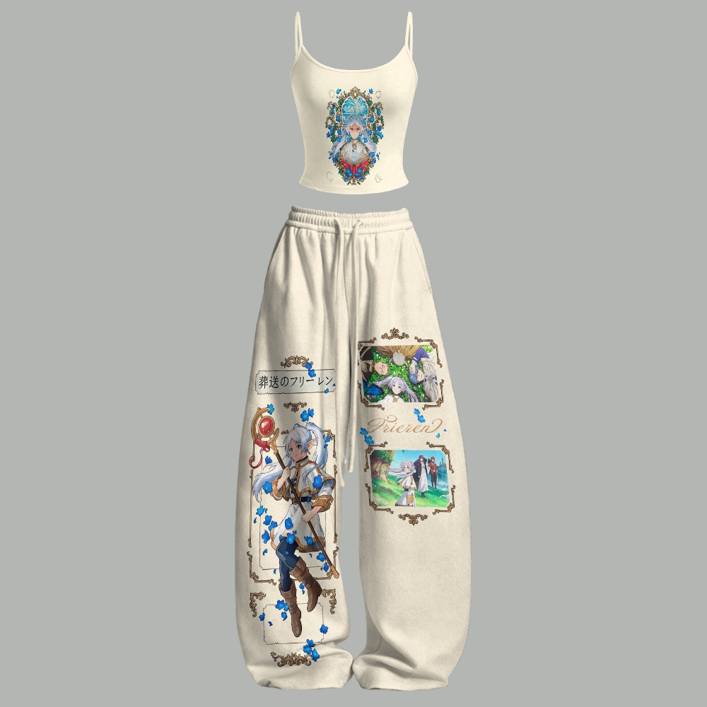 Frieren Top & Elasticated Trousers Two-Piece Set