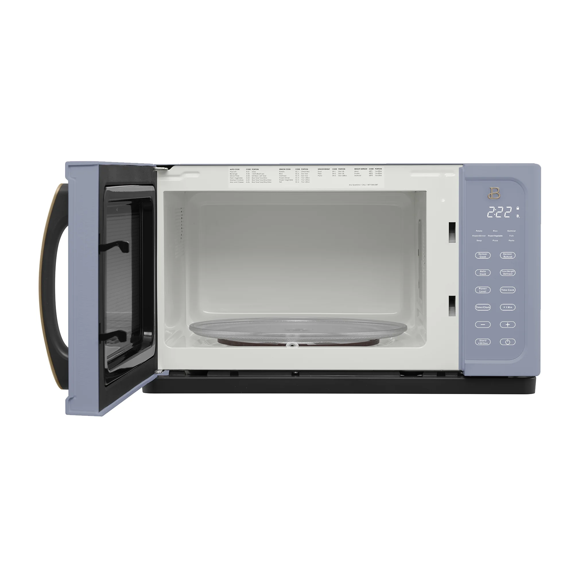 Beautiful 1.1 Cu ft 1000 Watt, Sensor Microwave Oven, White Icing by Drew Barrymore, New - Image 20