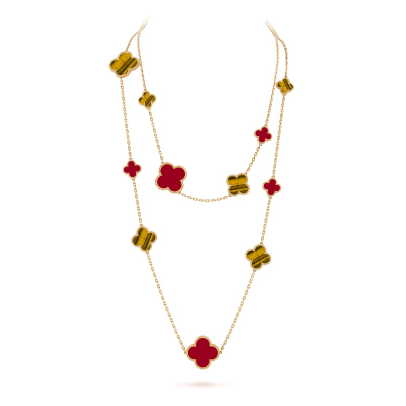 Replicate Magic Alhambra long necklace, 16 motifs(1:1 replica) - Original Replica Club