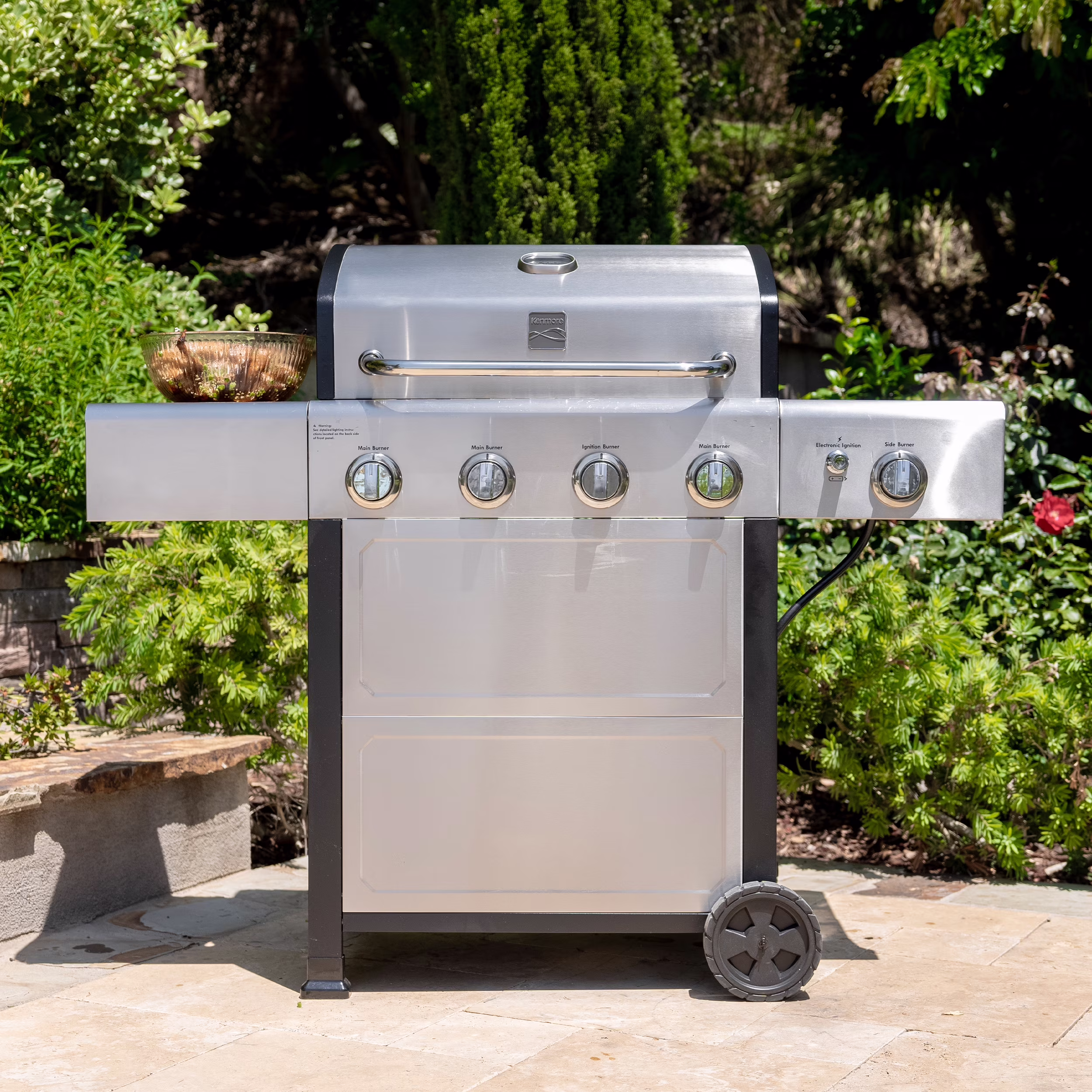 Kenmore BBQ Propane Gas Grill - 5 Burners with Side Burner & Searing Zone, 644 Sq. In. Stainless Steel Grill, 66,000 BTU, Ideal for Outdoor Cooking, Patio & Backyard, Black - Image 6