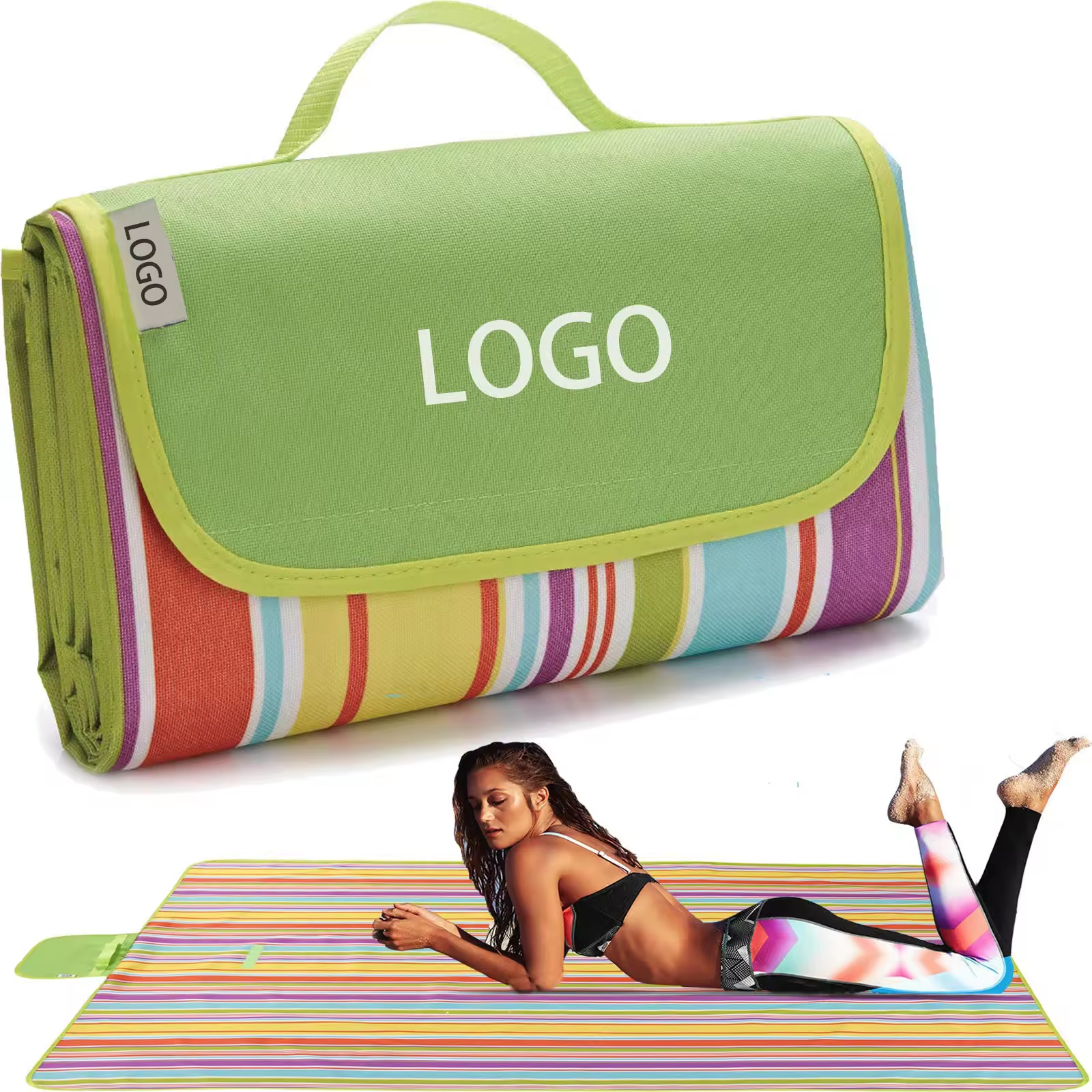 Waterproof Sand Proof Oxford Picnic Blanket, Durable Foldable Portable Outdoor Mat for Travel, Camping, Beach & Picnic