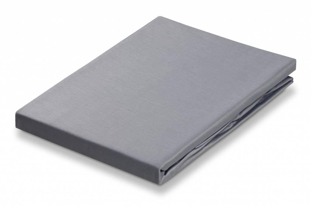 Satin Soft Hoeslaken Steel Grey   180 x 210 cm   Grijs   Satijnkatoen